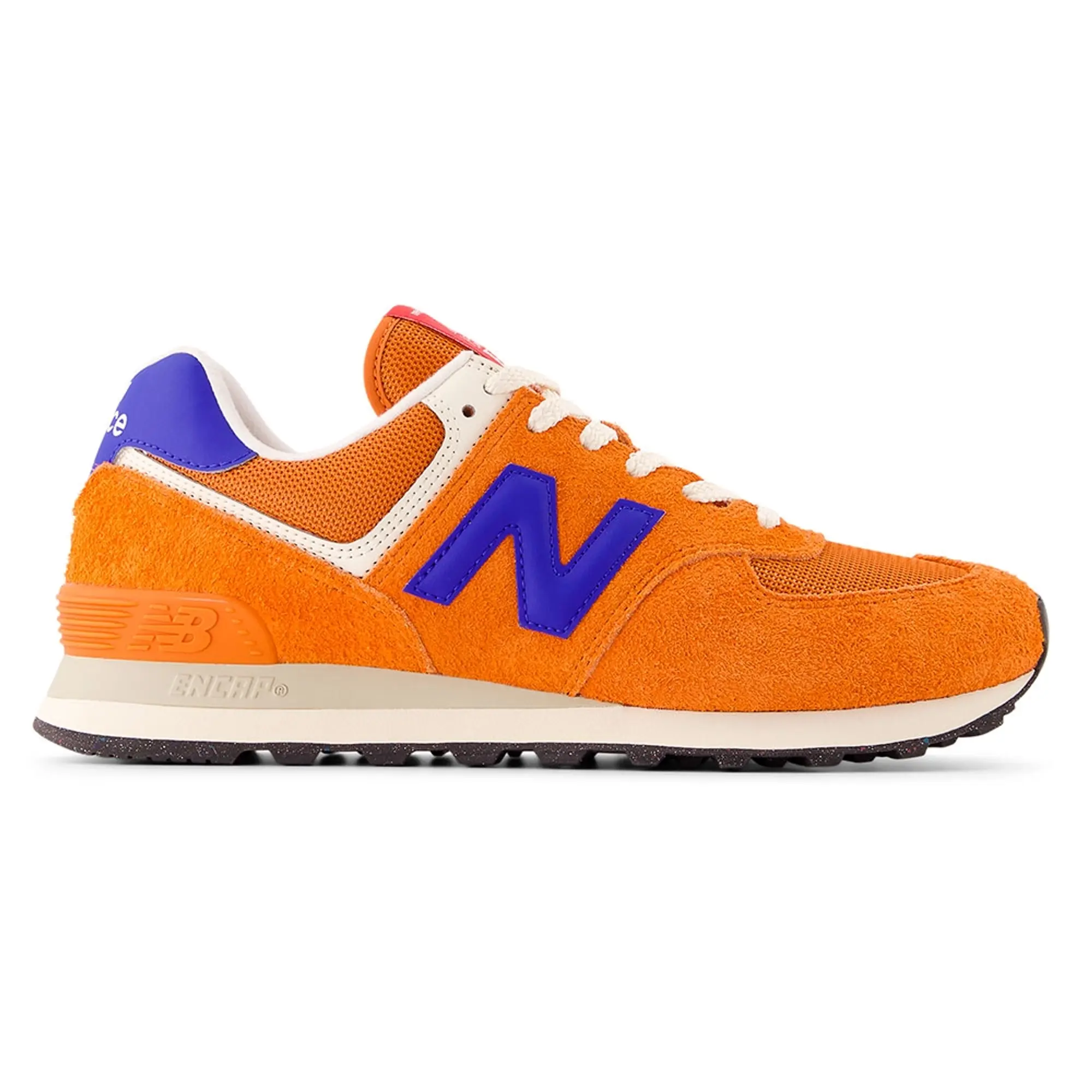 New Balance Unisex 574 in Brown/Blue Suede/Mesh
