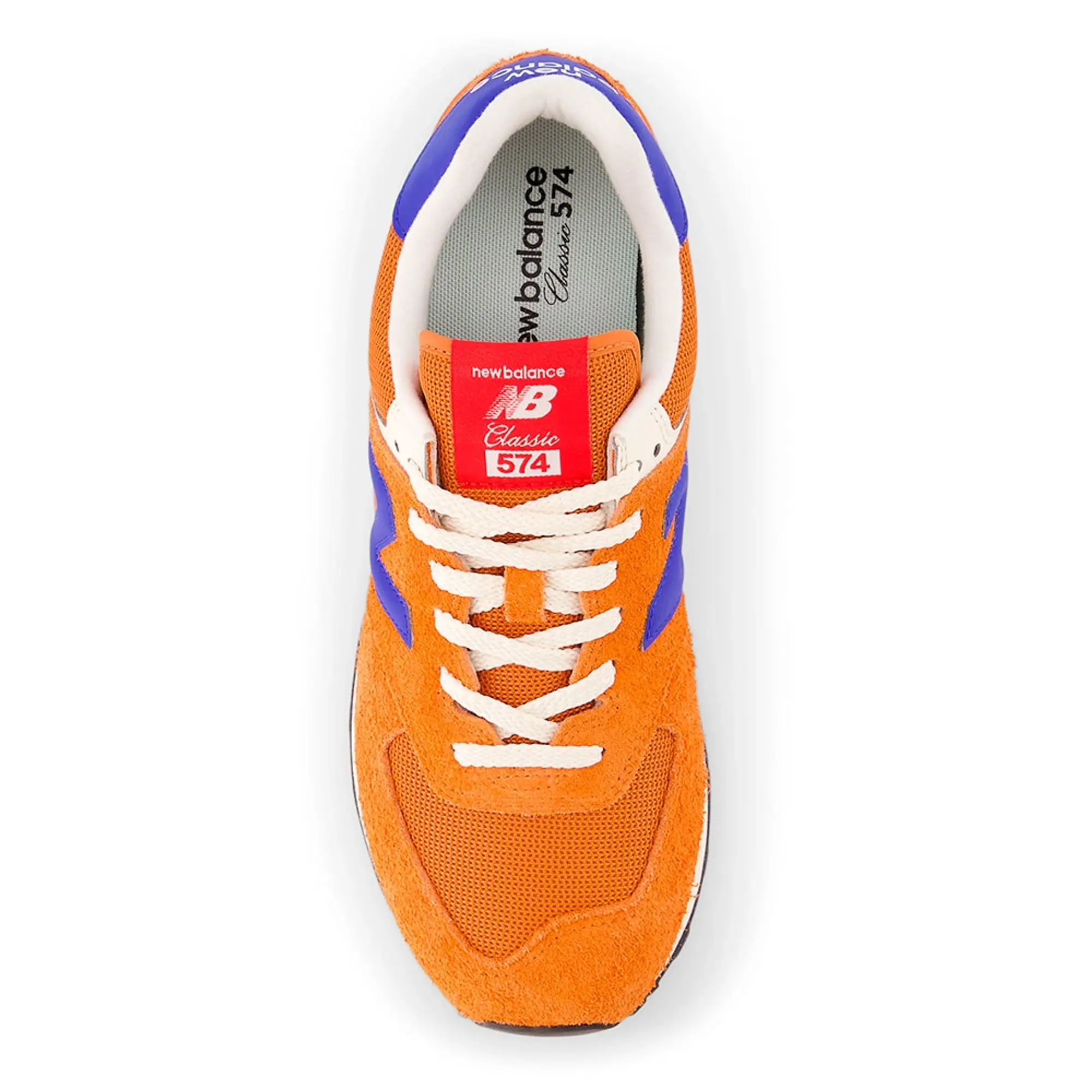 New Balance Unisex 574 in Brown/Blue Suede/Mesh