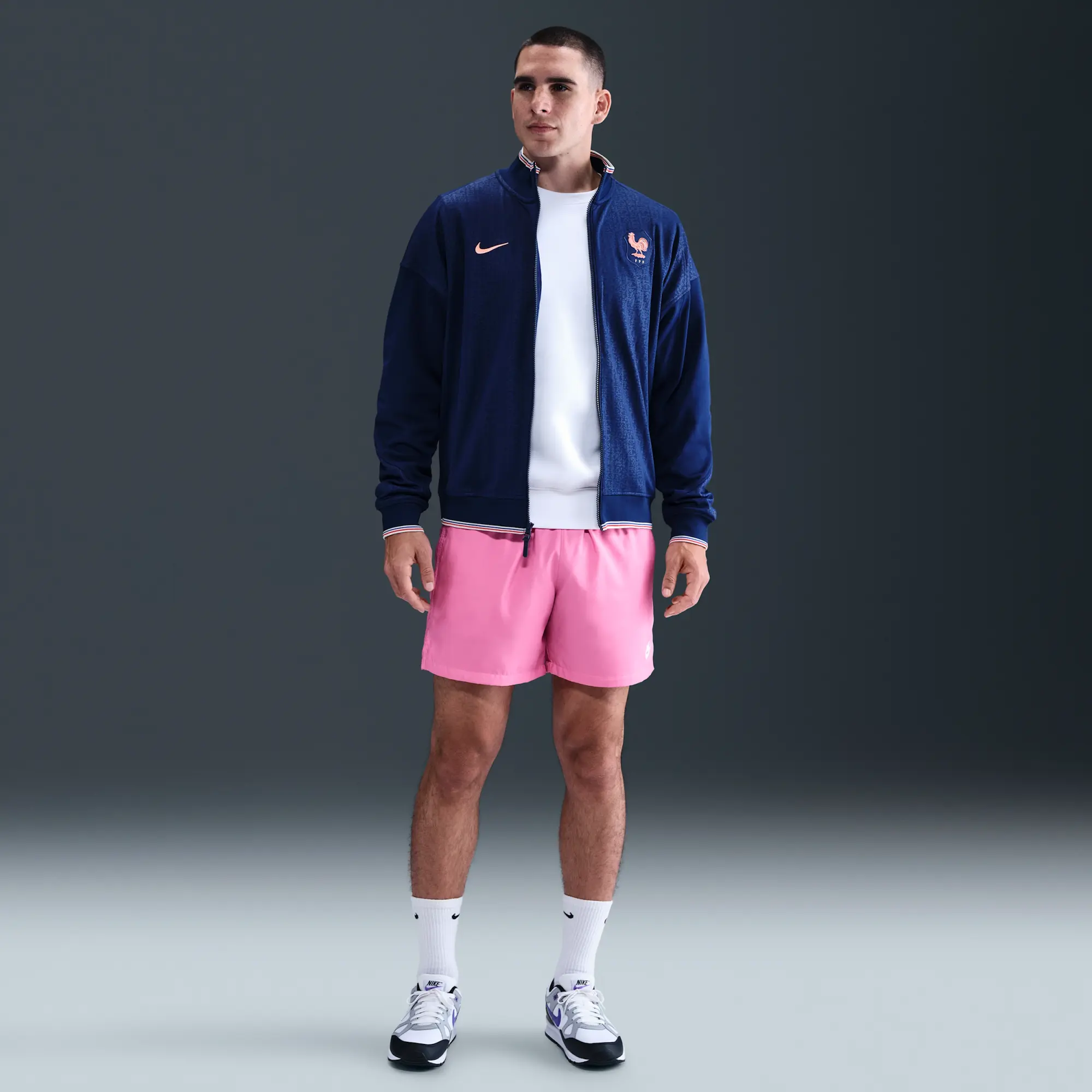 FFF Academy Pro Men's Nike Dri-FIT Football Anthem Jacket - Blue - Recycled Polyester
