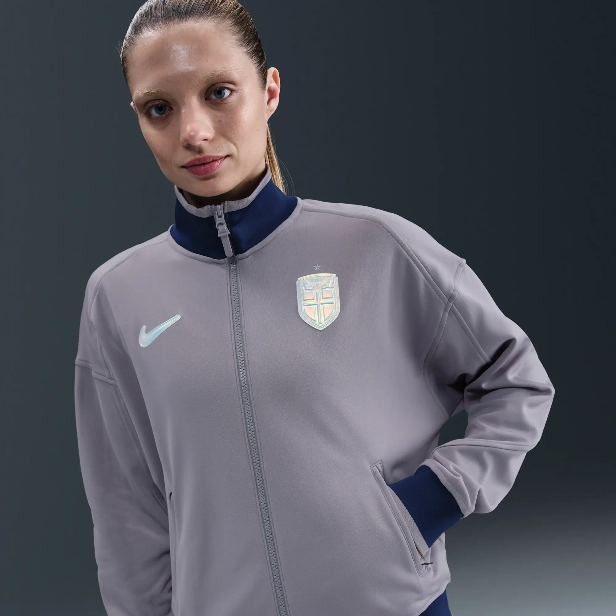 Norway Academy Pro Women's Nike Dri-FIT Football Anthem Jacket - Purple - Recycled Polyester