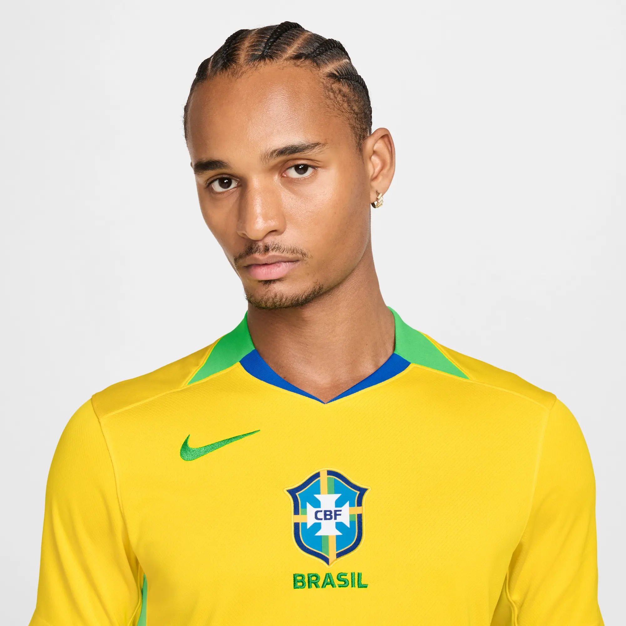 Brazil 2025 Stadium Home (Women's Team) Men's Nike Dri-FIT Soccer Replica Jersey - Yellow - Polyester