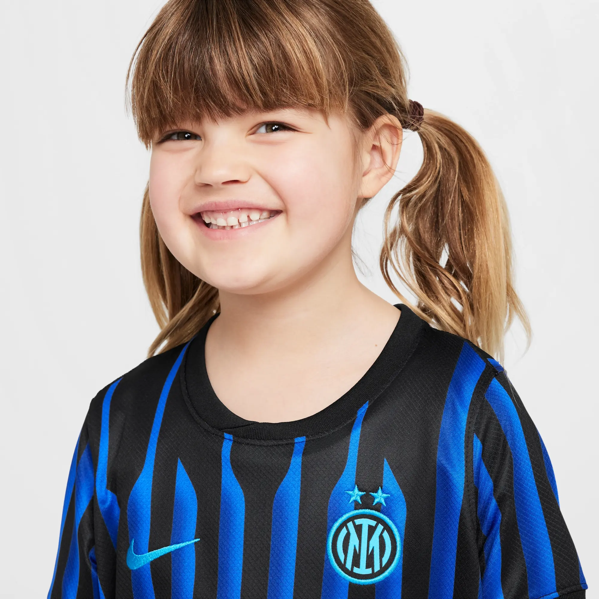 Inter Milan 2025/26 Stadium Home Little Kids' Nike Soccer Replica 3-Piece Kit - Blue - Recycled Polyester