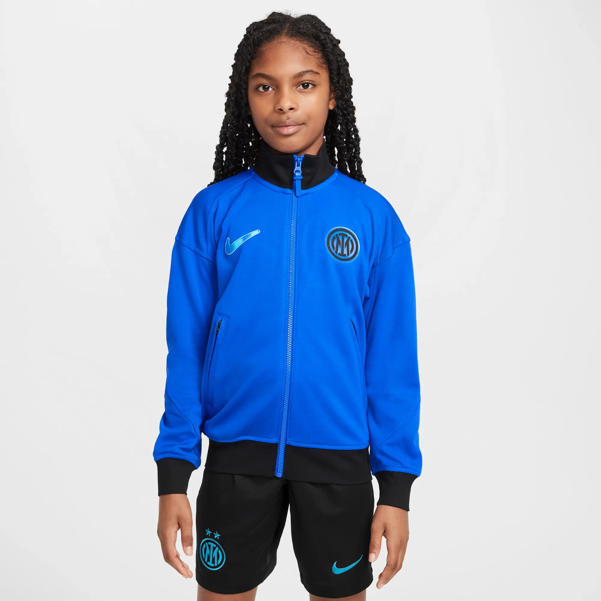Inter Milan Academy Pro Older Kids' Nike Dri-FIT Football Anthem Jacket - Blue - Recycled Polyester