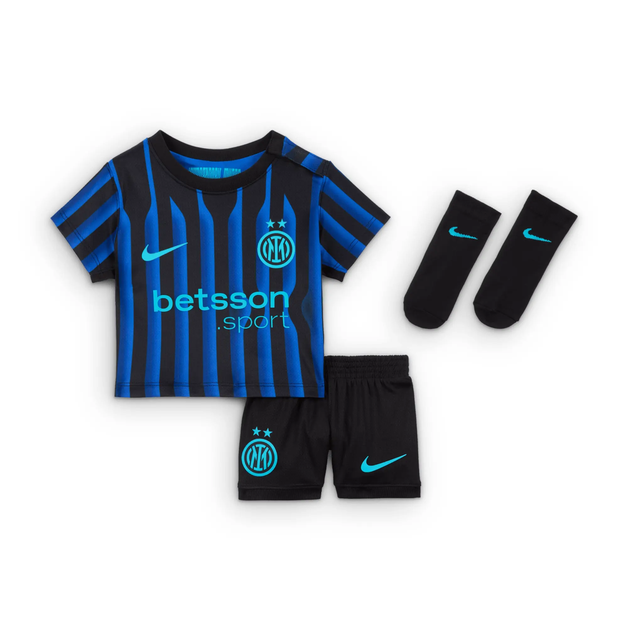 Inter Milan 2025/26 Stadium Home Baby/Toddler Nike Football Replica 3-Piece Kit - Blue - Sustainable Materials