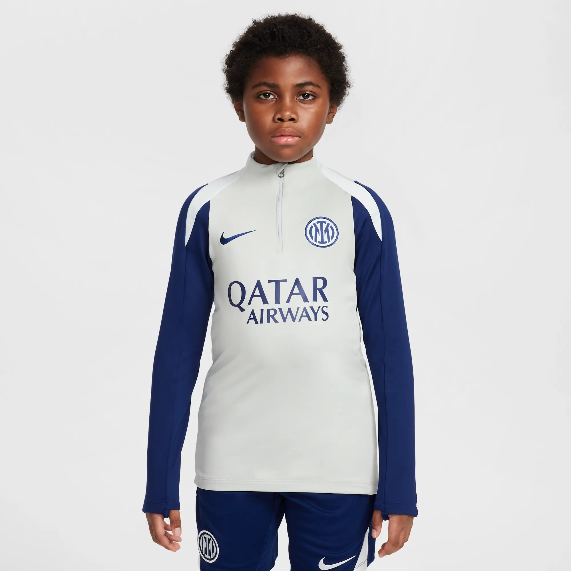 Inter Milan Strike Older Kids' Nike Dri-FIT Football Drill Top - Grey - Sustainable Materials