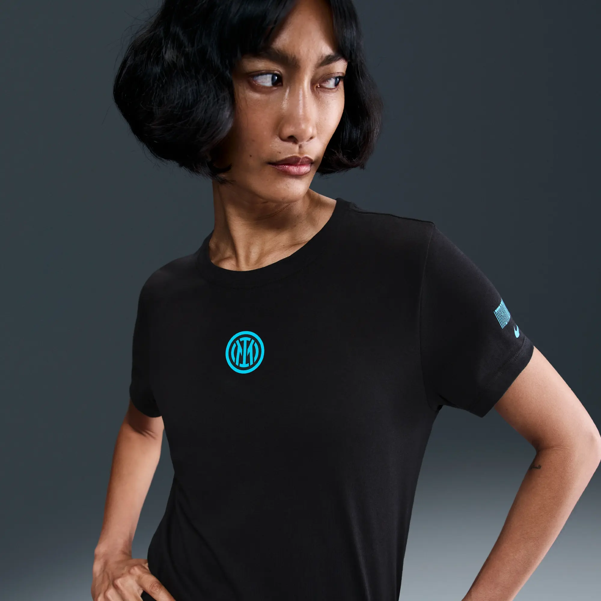 Inter Milan Women's Nike Football T-Shirt - Black