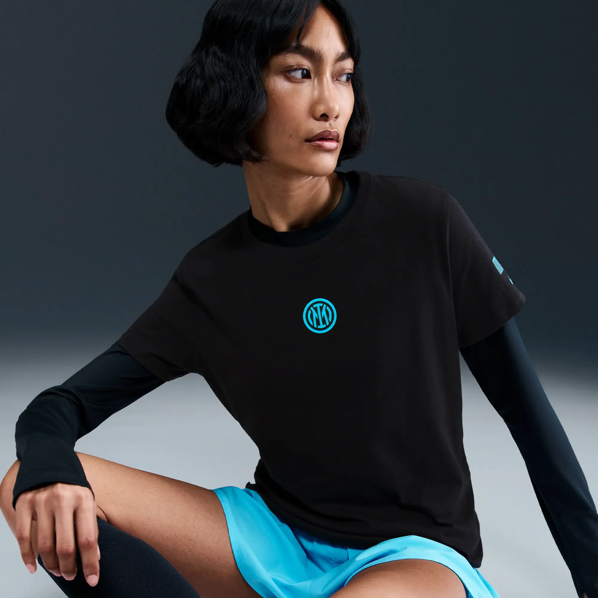 Inter Milan Women's Nike Football T-Shirt - Black