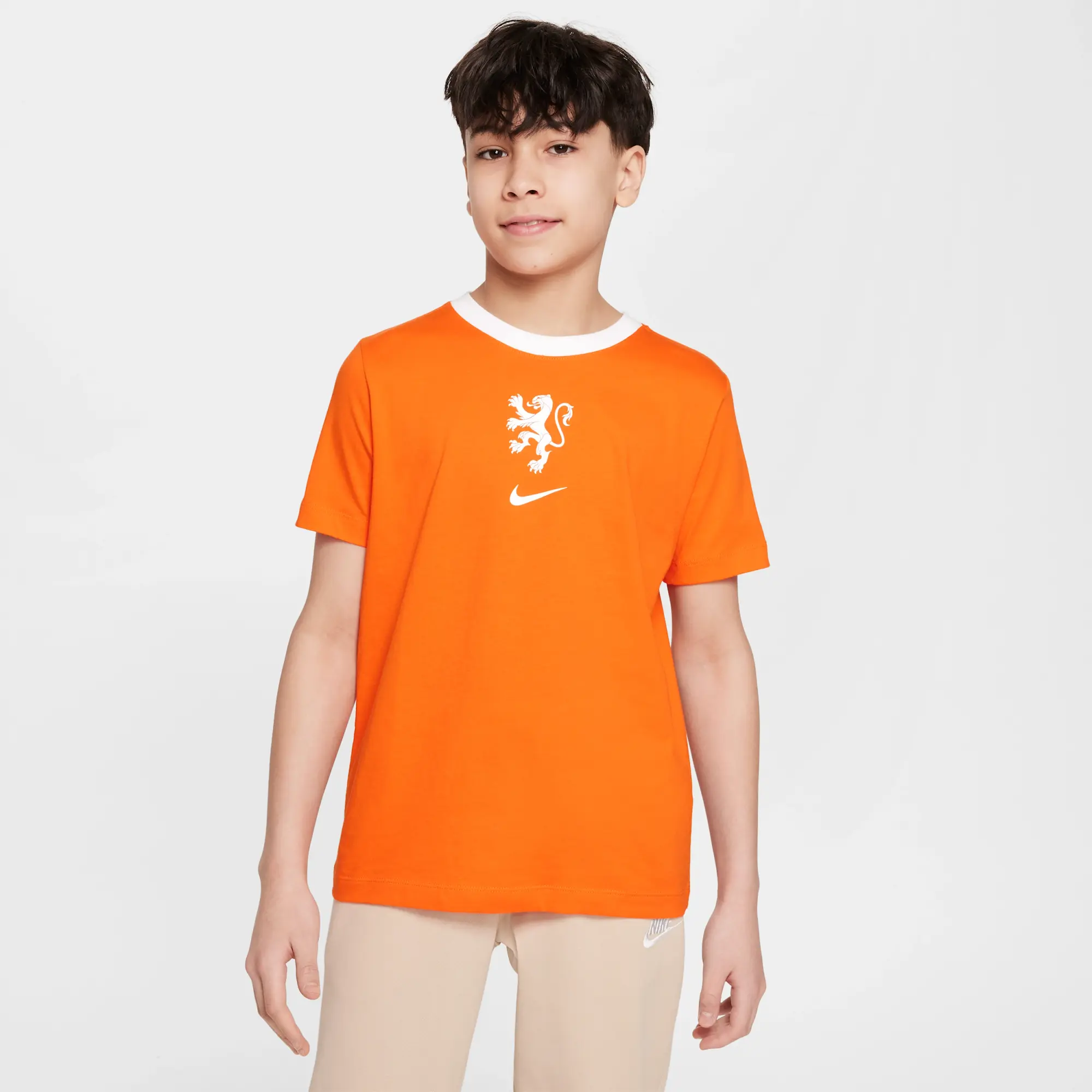 Netherlands Older Kids' Nike Football T-Shirt - Orange