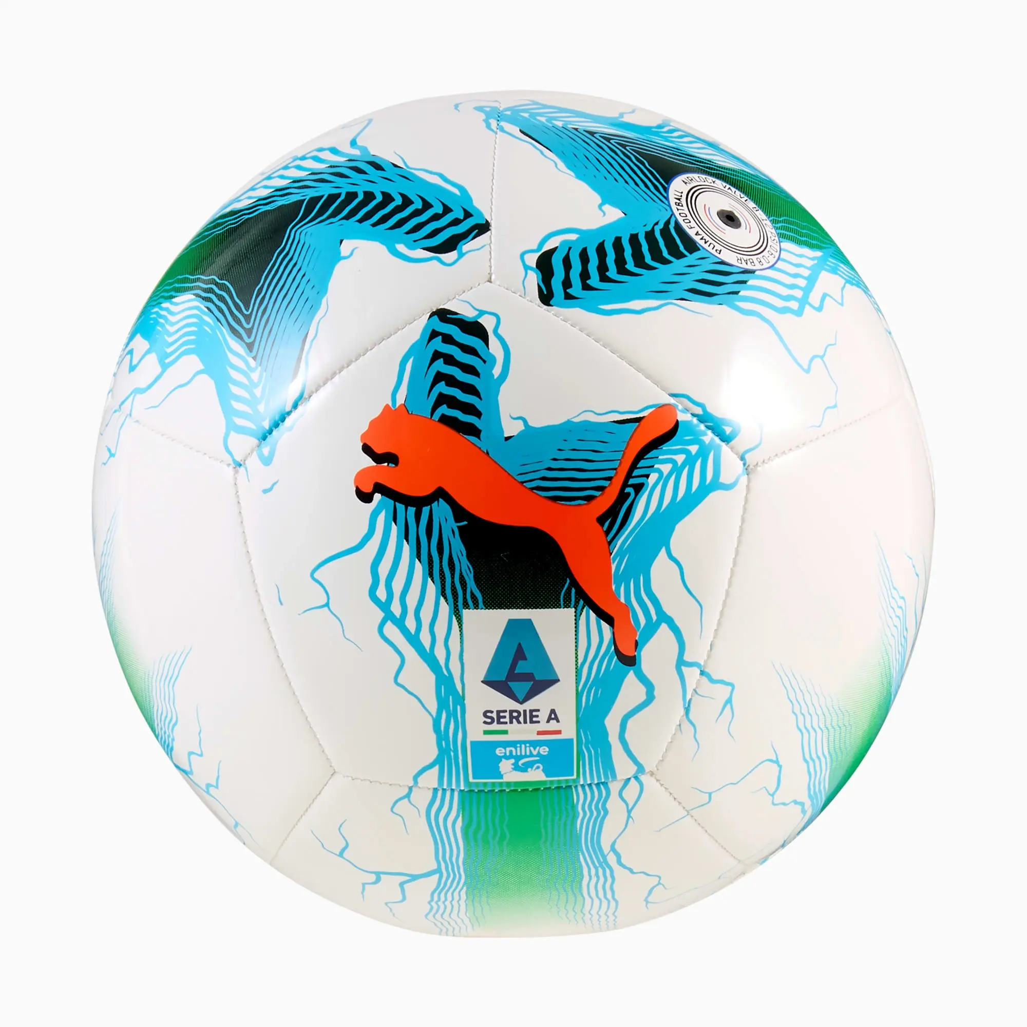 PUMA Orbita Serie A Football, White/Multicolor, size 3