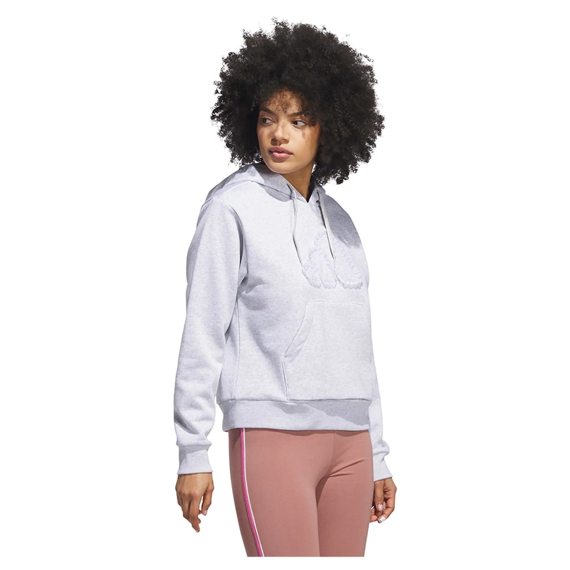 Adidas Seasonal Essentials Ruffled Big Logo Graphic Hoodie