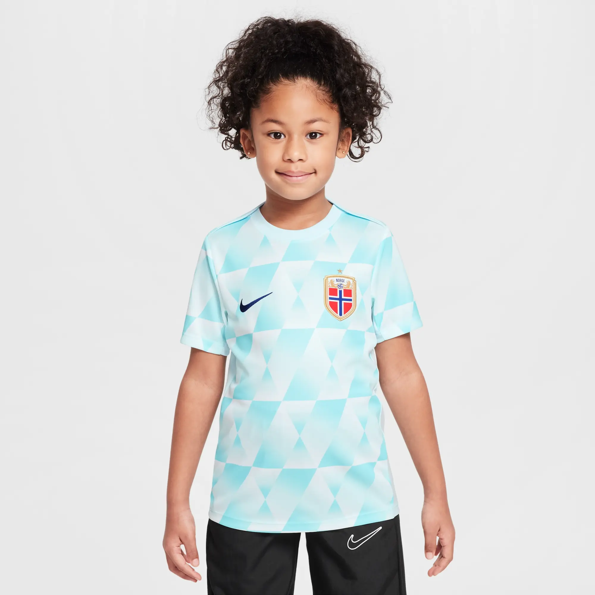 Norway Academy Pro Older Kids' Nike Dri-FIT Football Pre-Match Short-Sleeve Top - Blue - Polyester