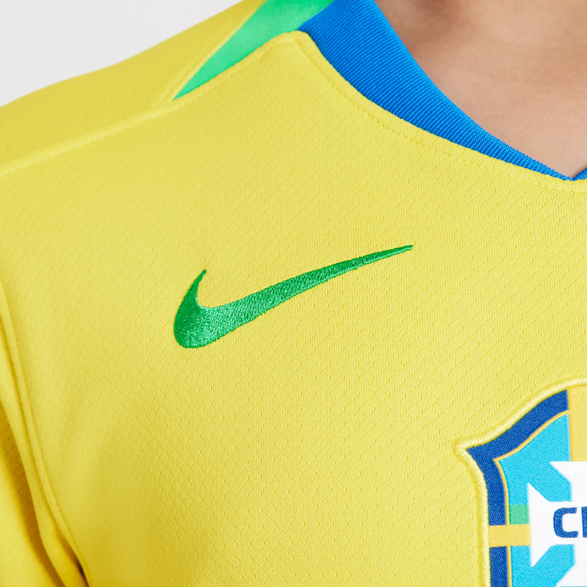 Brazil 2025 Stadium Home (Women's Team) Big Kids' Nike Dri-FIT Soccer Replica Jersey - Yellow - Polyester