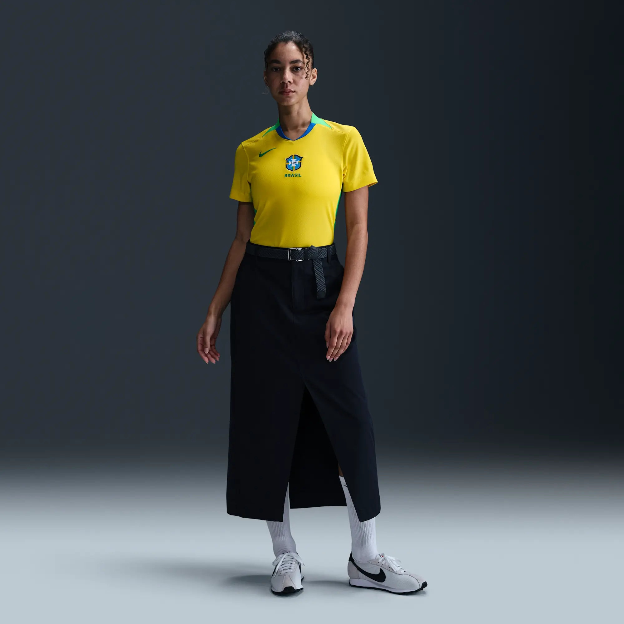 Brazil 2025 Stadium Home (Women's Team) Women's Nike Dri-FIT Football Replica Shirt - Yellow - Polyester