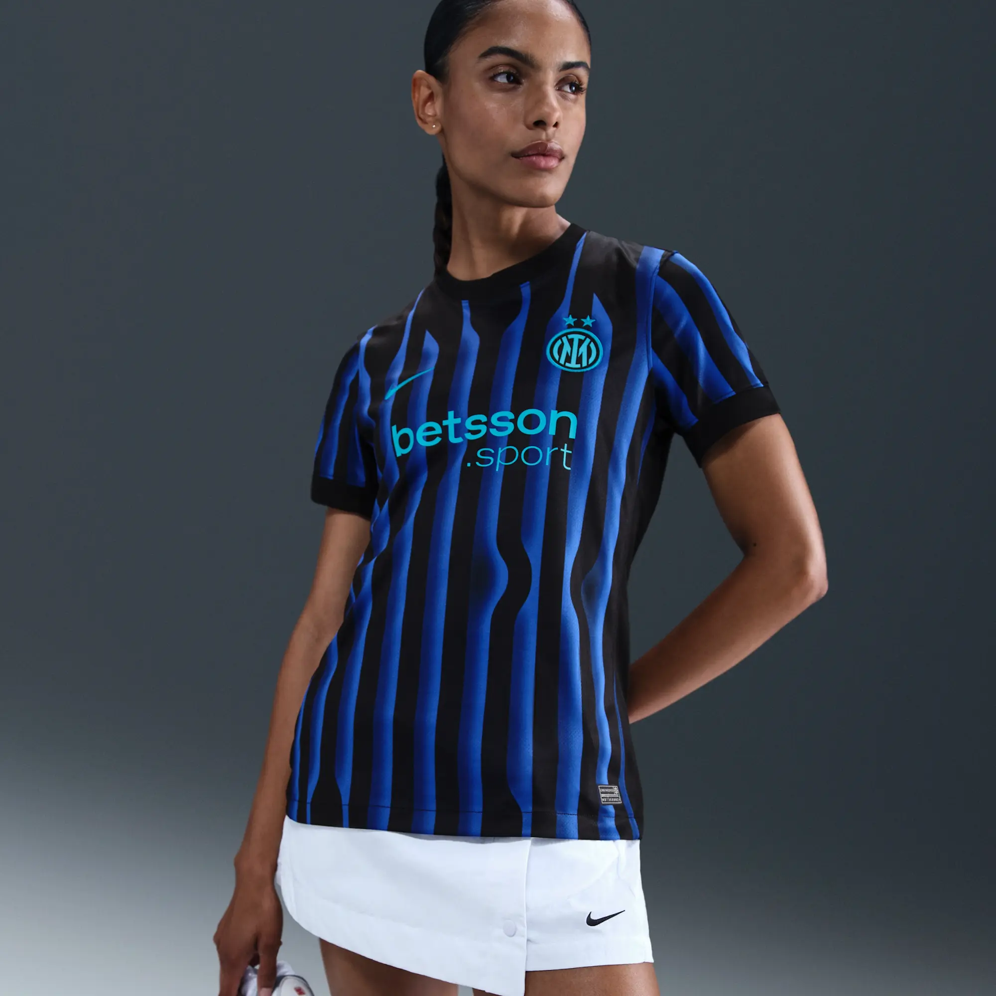 Inter Milan 2025/26 Stadium Home Women's Nike Dri-FIT Football Replica Shirt - Blue - Polyester