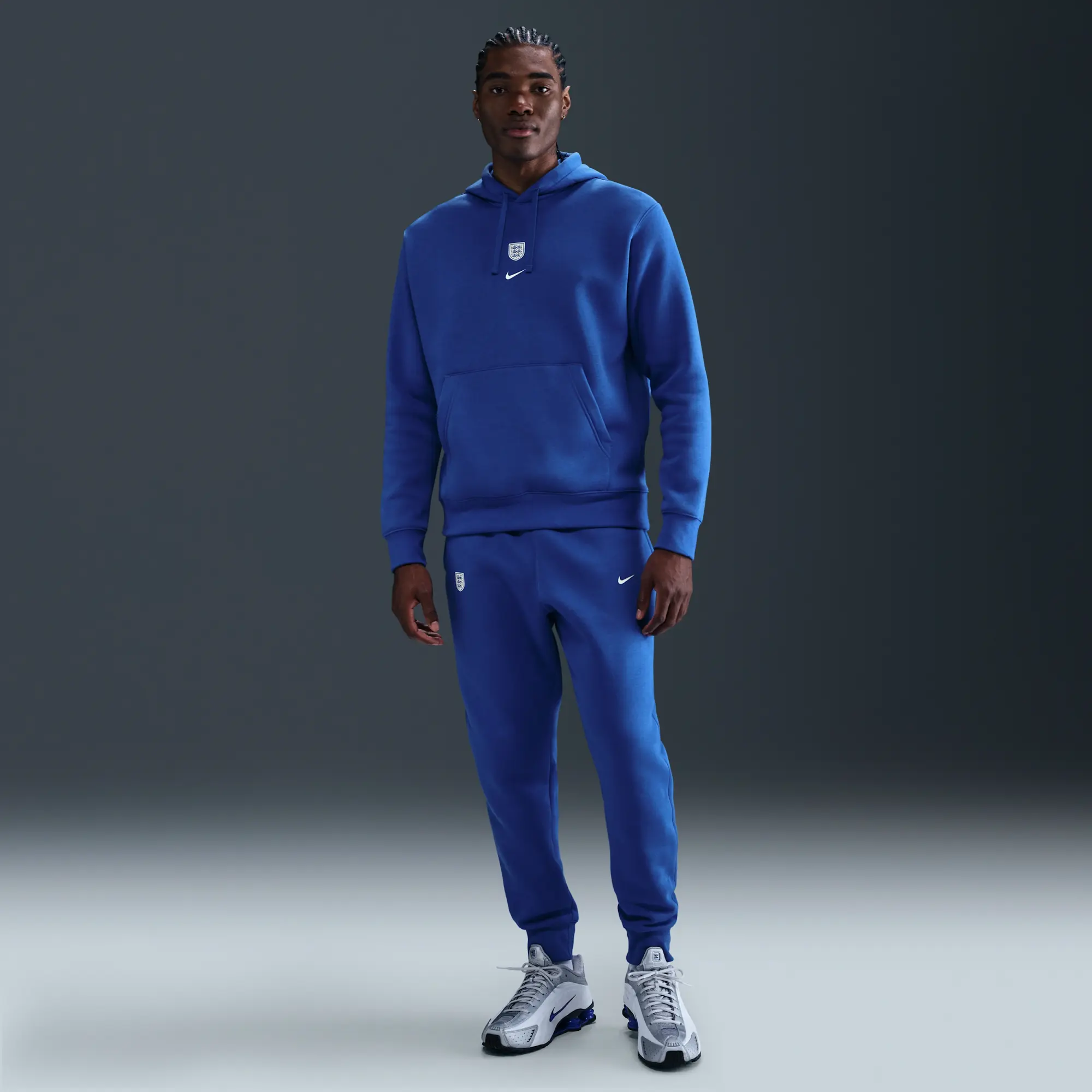 England Club Men's Nike Football Pullover Hoodie - Blue - Cotton/Polyester