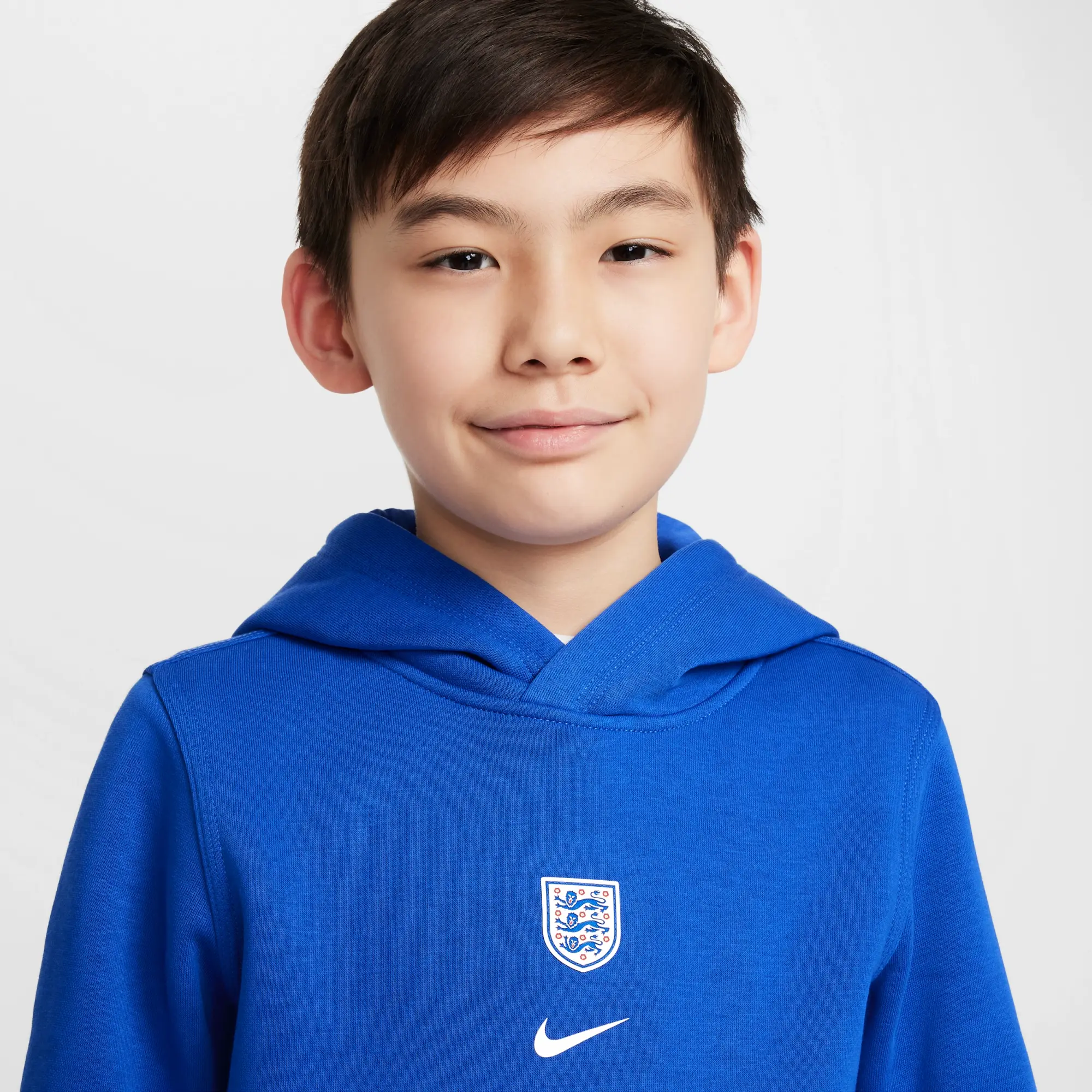 England Club Older Kids' Nike Football Pullover Hoodie - Blue - Cotton/Polyester
