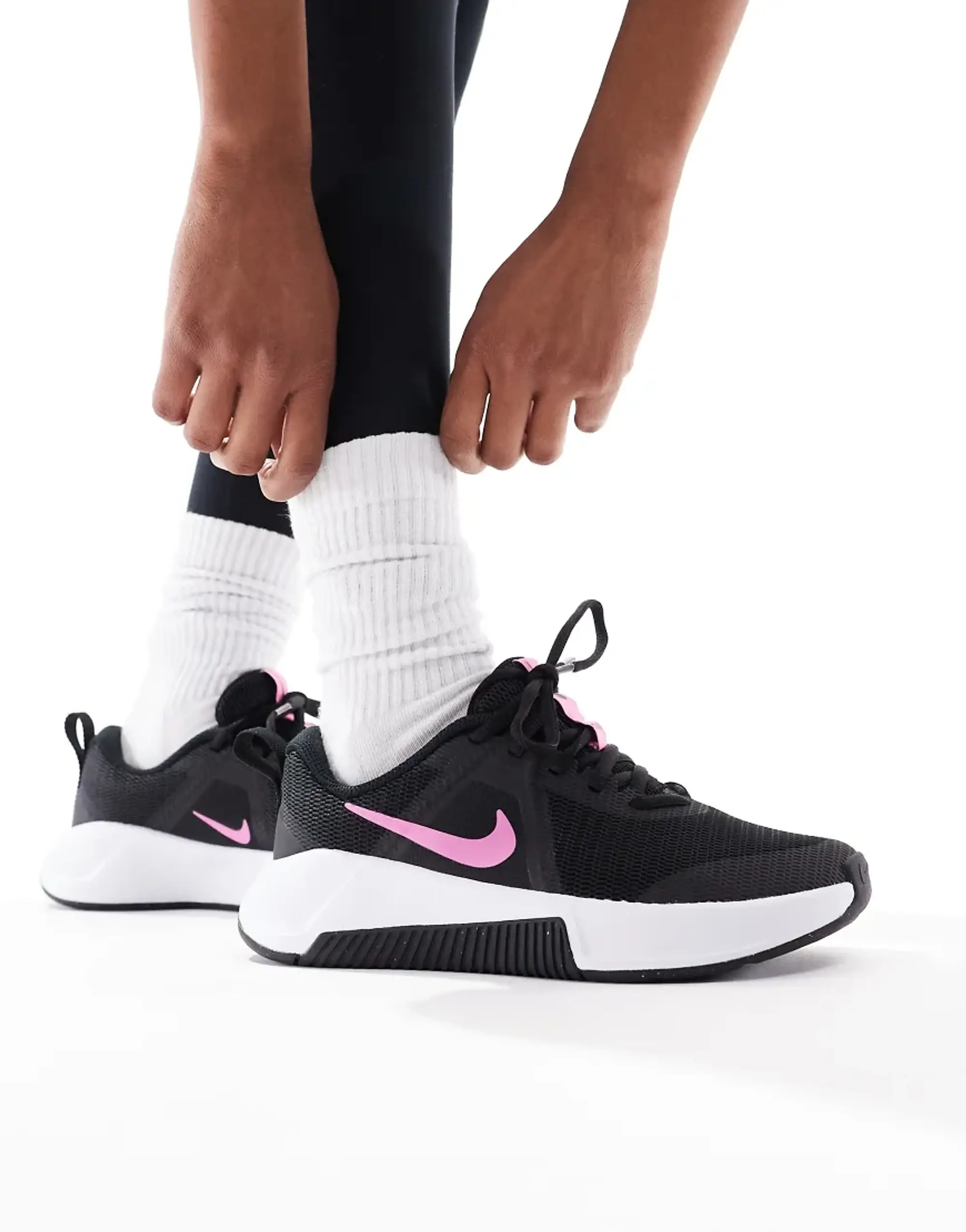 Nike Training Mc 3 Trainers In Black And Pink