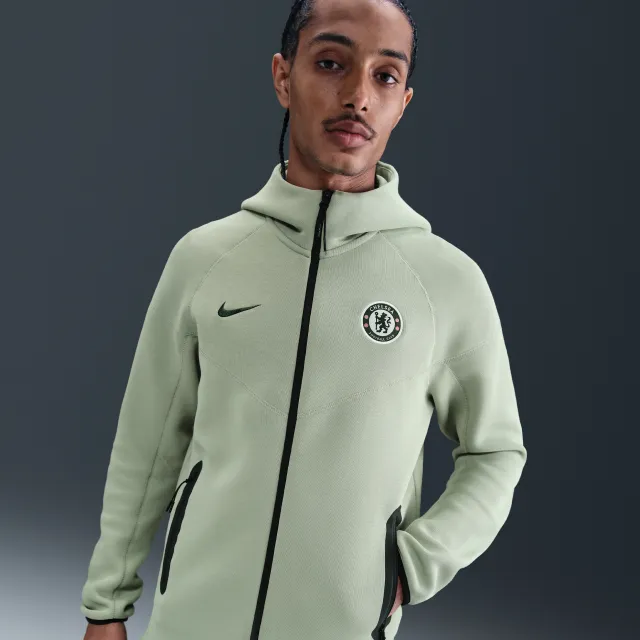 【central cee 着用】Nike Chelsea FC テックフリース チェルシー ナイキ テックフリースパーカー- ブルー
