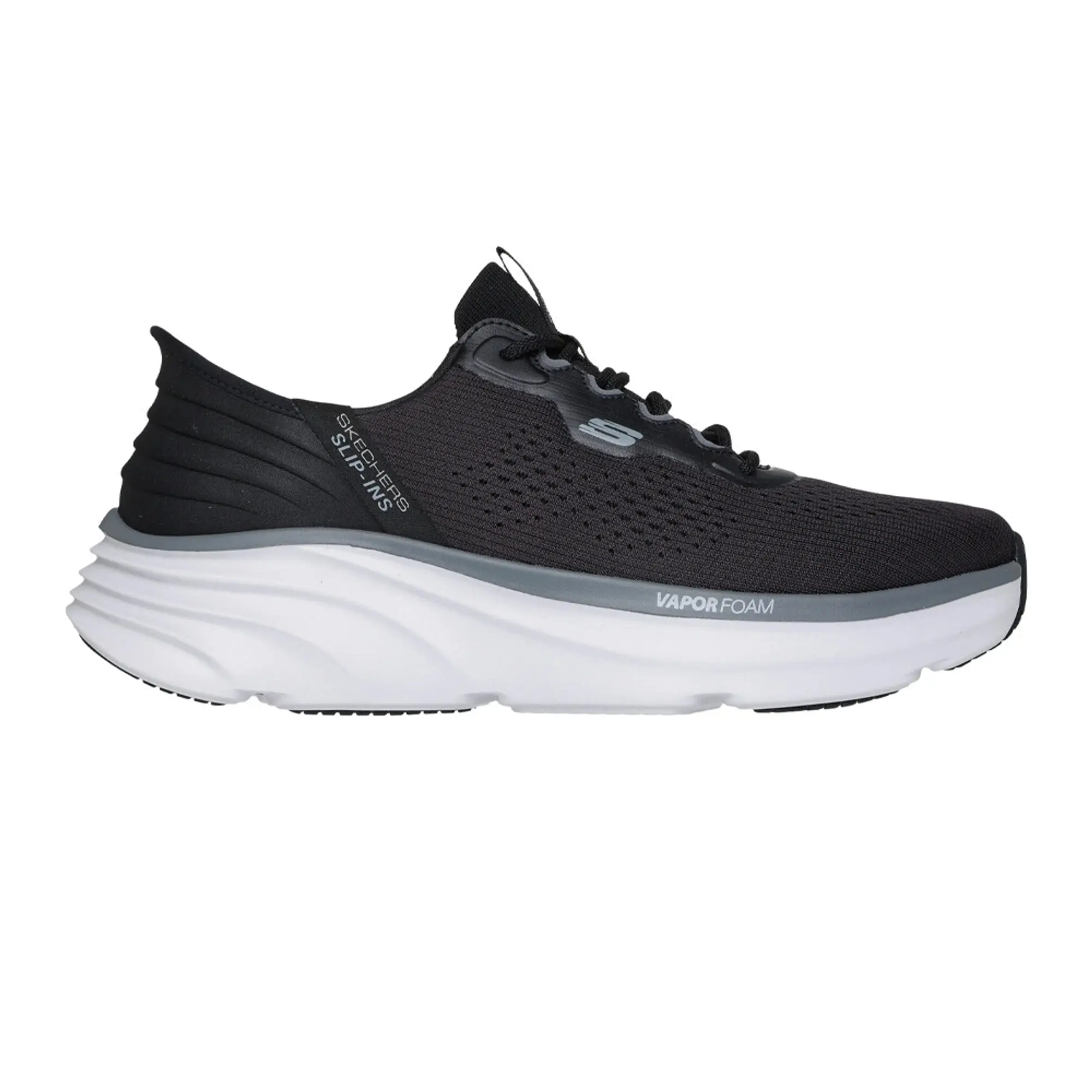 Skechers Men's Slip-ins Relaxed Fit: D'Lux Vapor Sneaker in Black/Charcoal