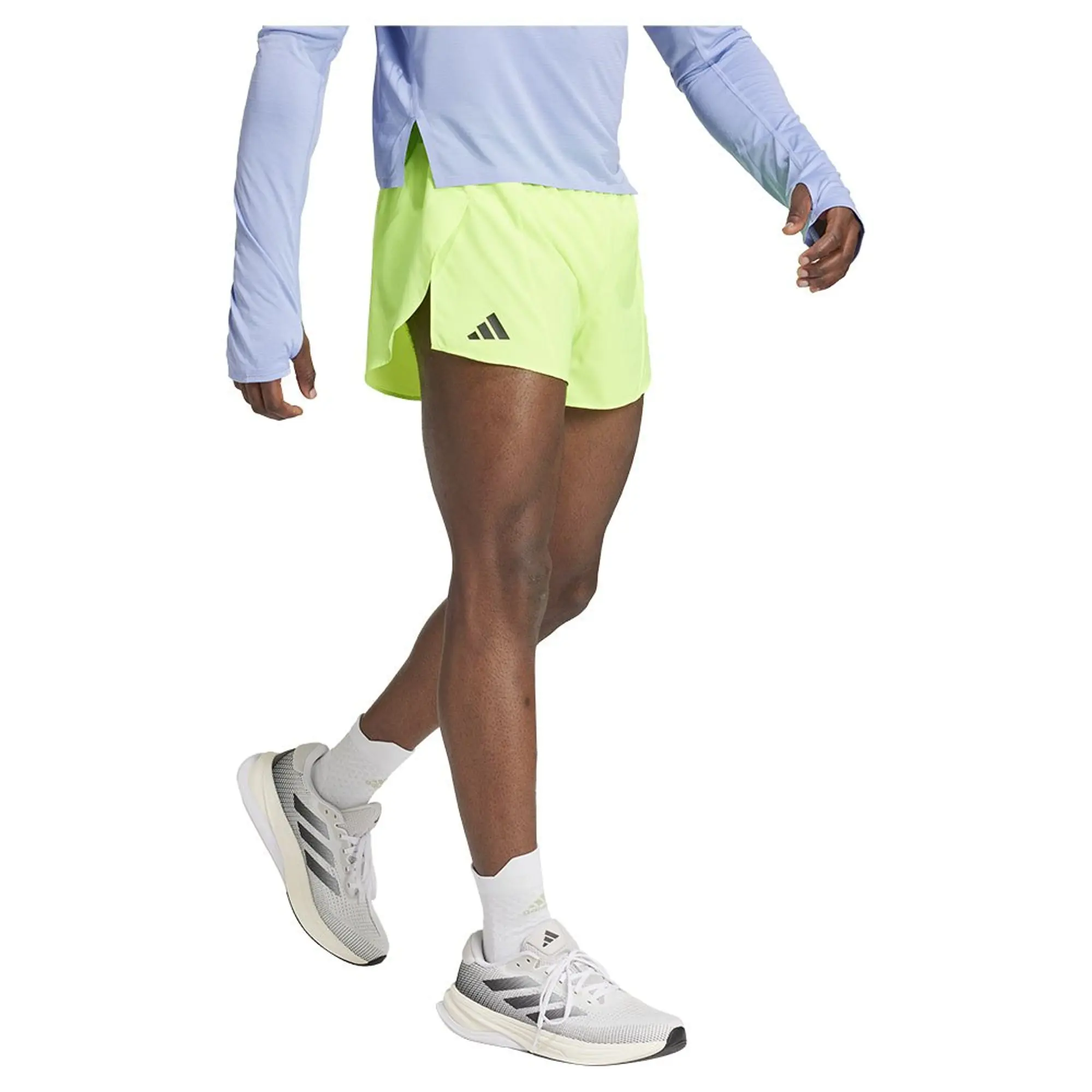 adidas Adizero Essential Split Short Running Shorts Men - Neon Yellow