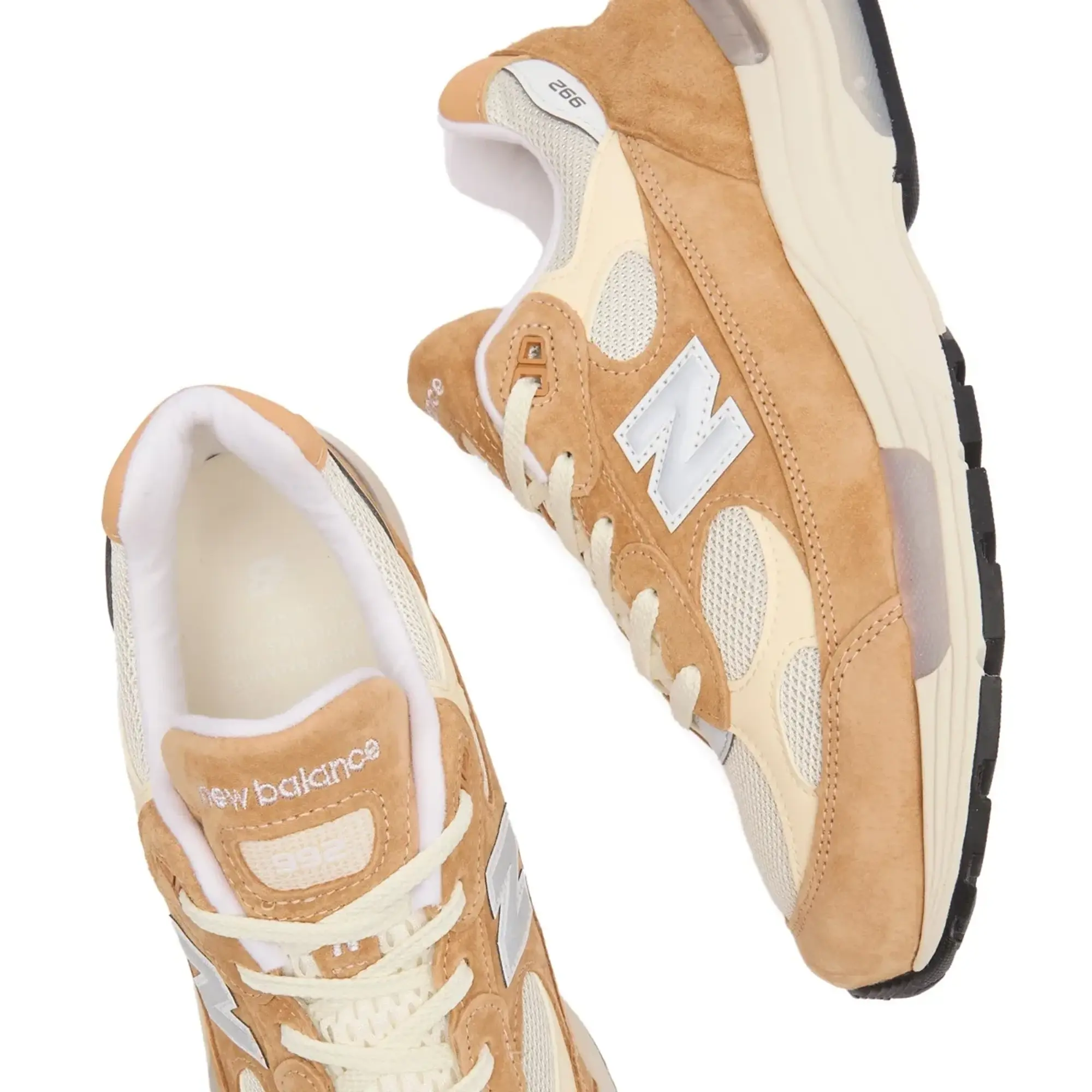 New Balance Unisex Made in USA 992 in Brown/Beige Suede/Mesh