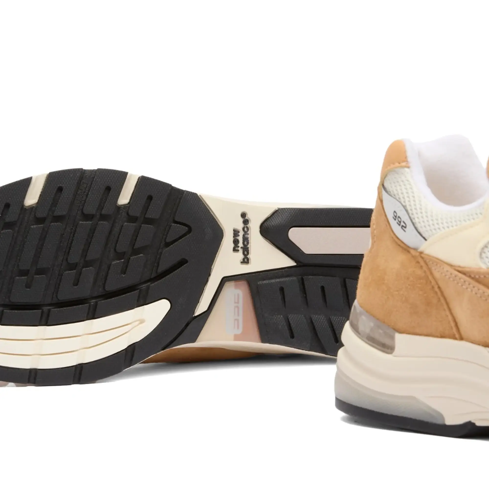 New Balance Unisex Made in USA 992 in Brown/Beige Suede/Mesh