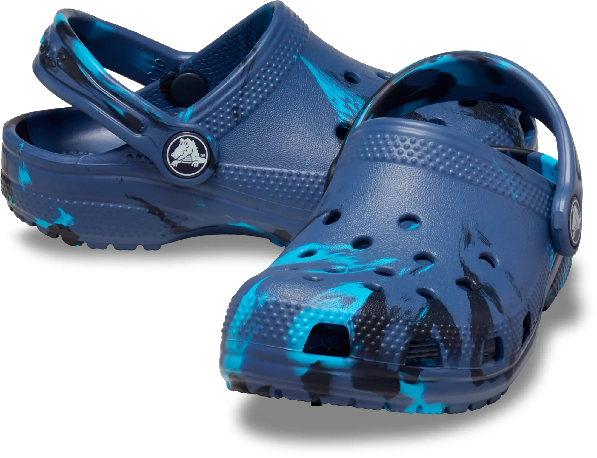 Crocs | Kids | Toddler Classic Marbled | Clogs | Navy / Multi | C5