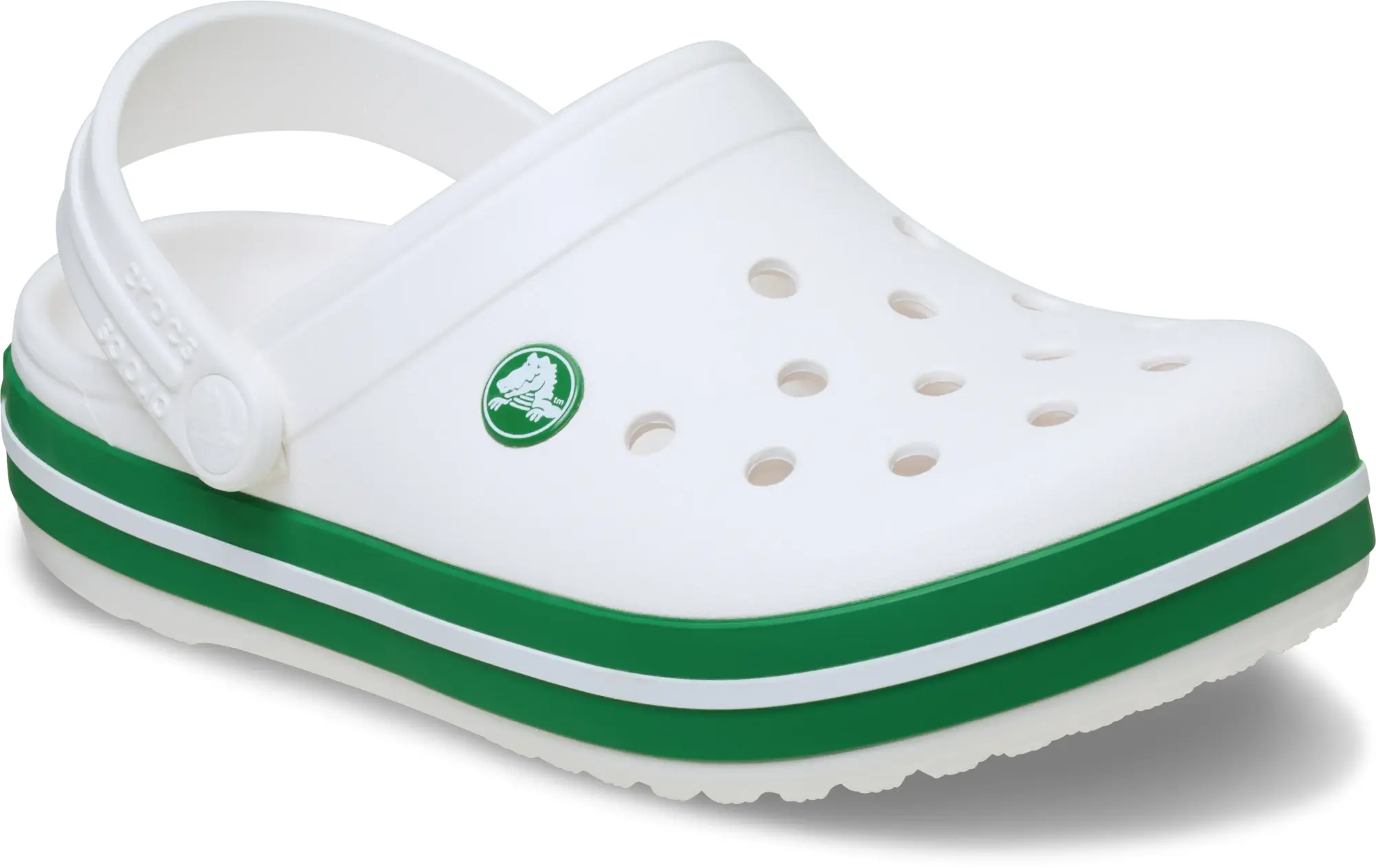Crocs | Kids | Toddler Crocband™ | Clogs | White / Green Ivy | C4