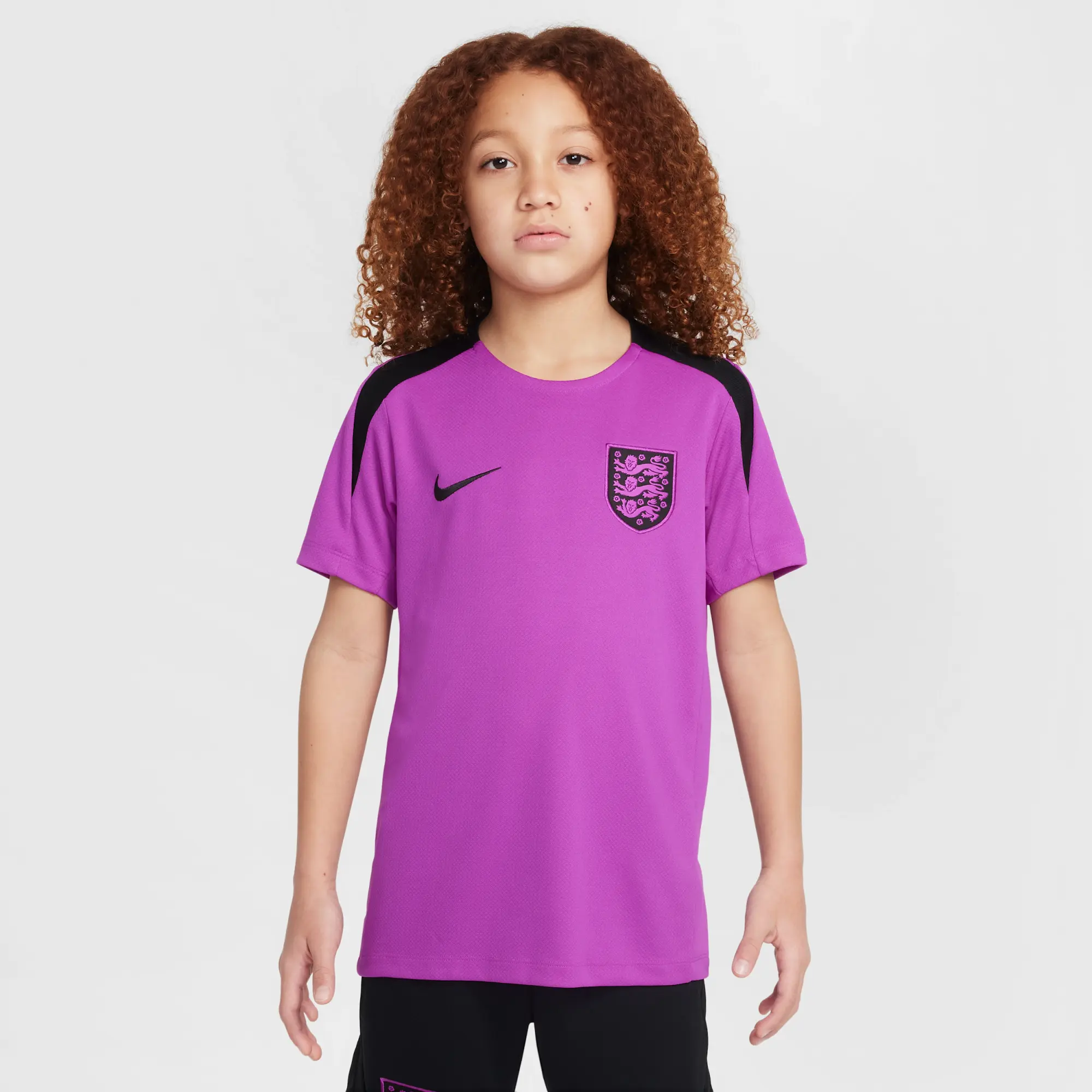 England Strike Older Kids' Nike Dri-FIT Football Short-Sleeve Top - Purple - Polyester