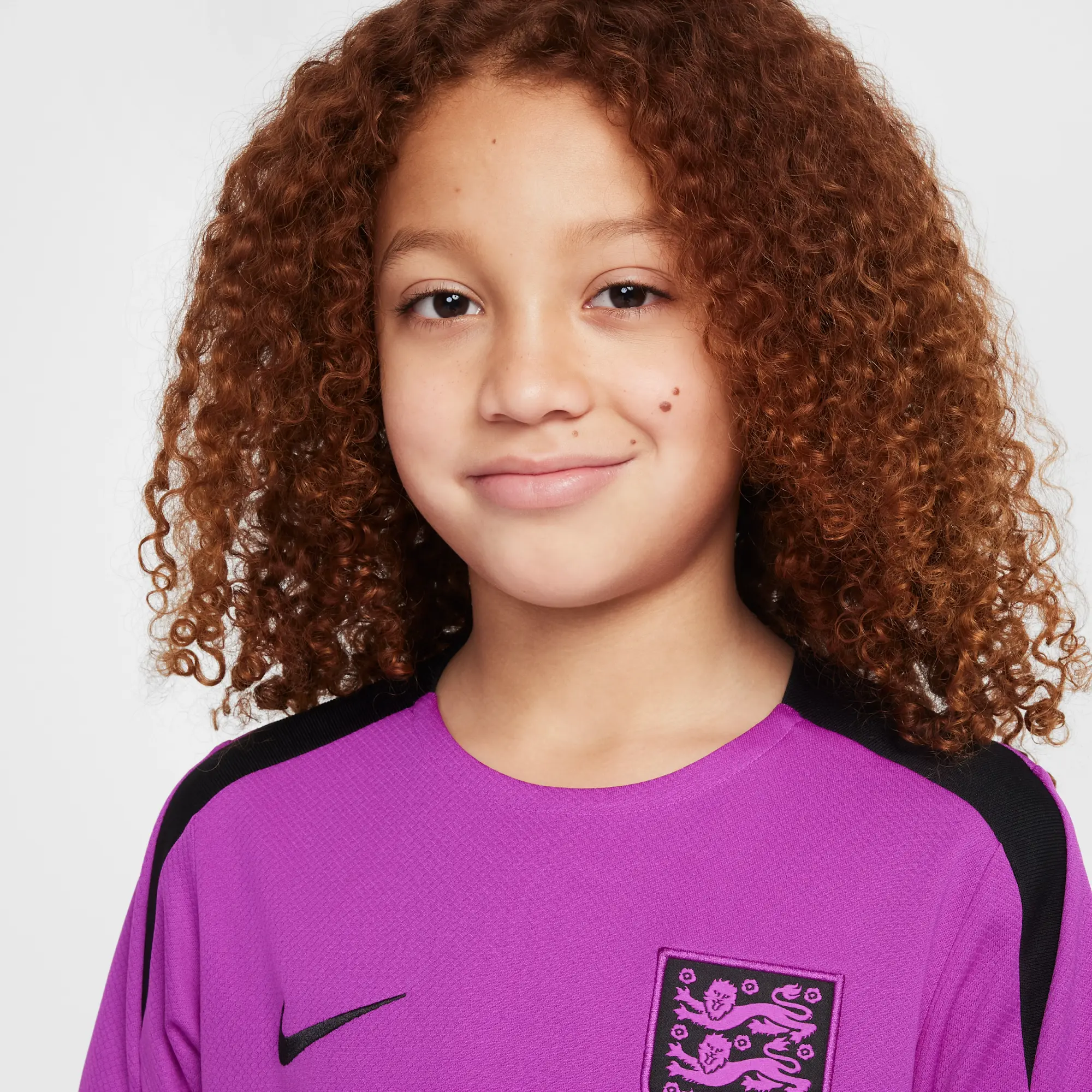 England Strike Older Kids' Nike Dri-FIT Football Short-Sleeve Top - Purple - Polyester