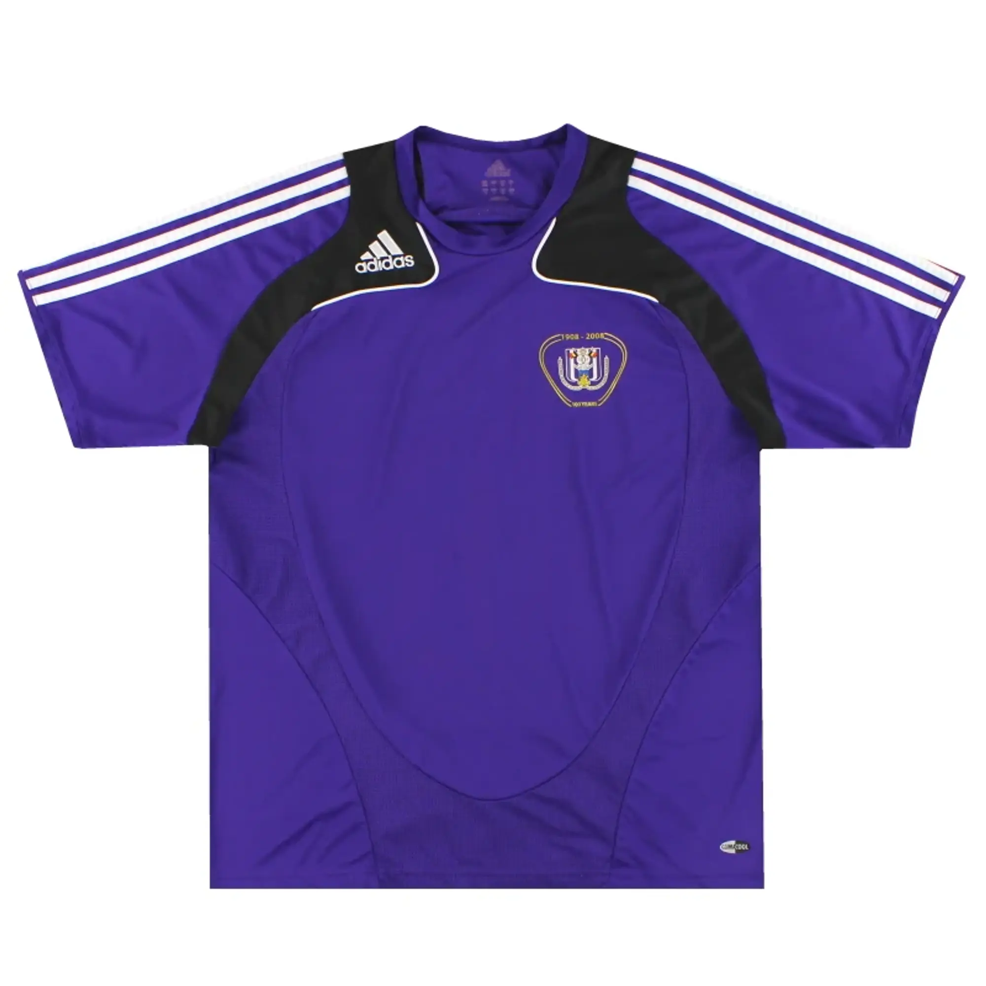 2008-09 Anderlecht adidas Centenary Training Shirt L - Other European Clubs / Excellent / Large