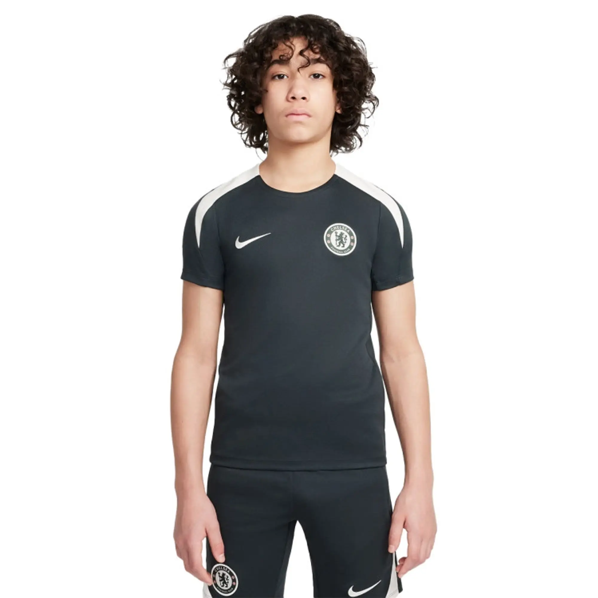 Chelsea Training T-Shirt Dri-Fit Strike - Outdoor Green/Outdoor Green/Phantom Marl Kids - ['Green']