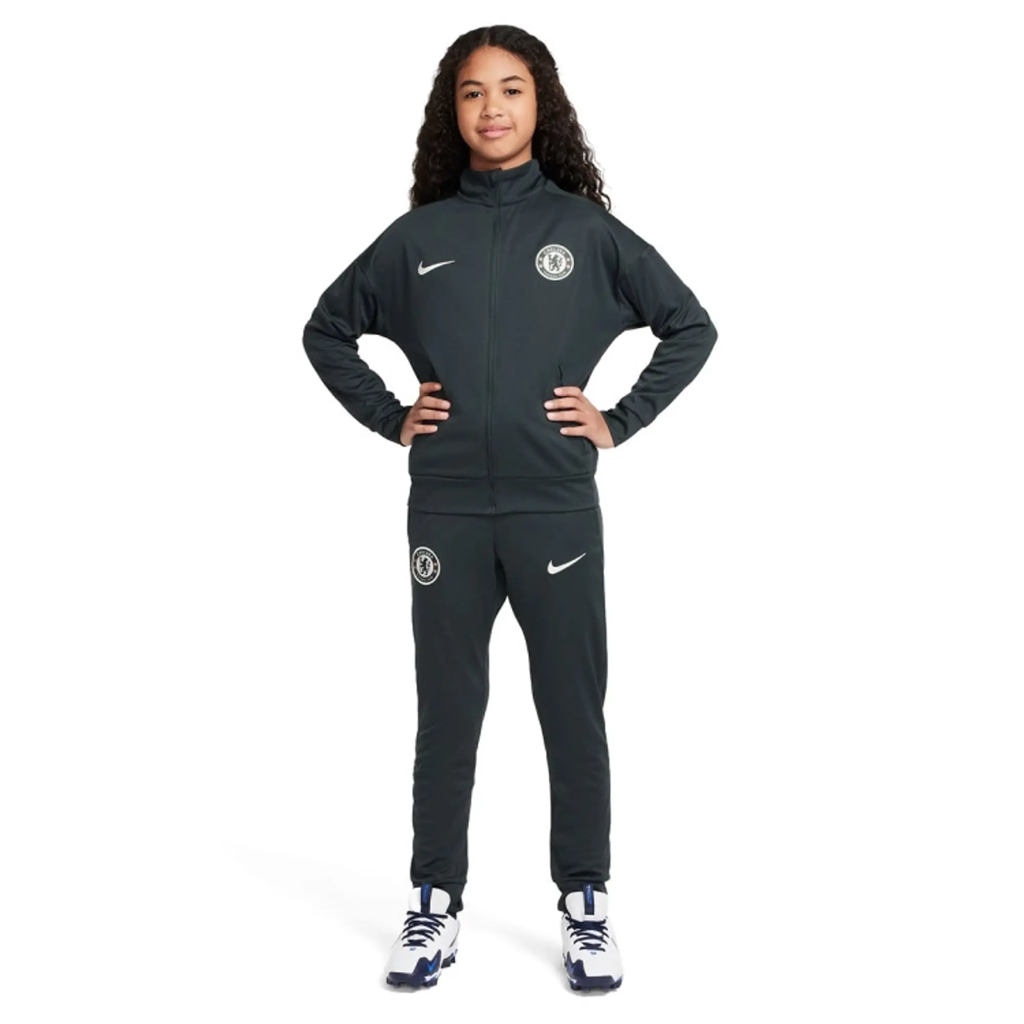 Chelsea Tracksuit Dri-Fit Academy Pro - Outdoor Green/Outdoor Green/Phantom Marl Kids - ['Green']