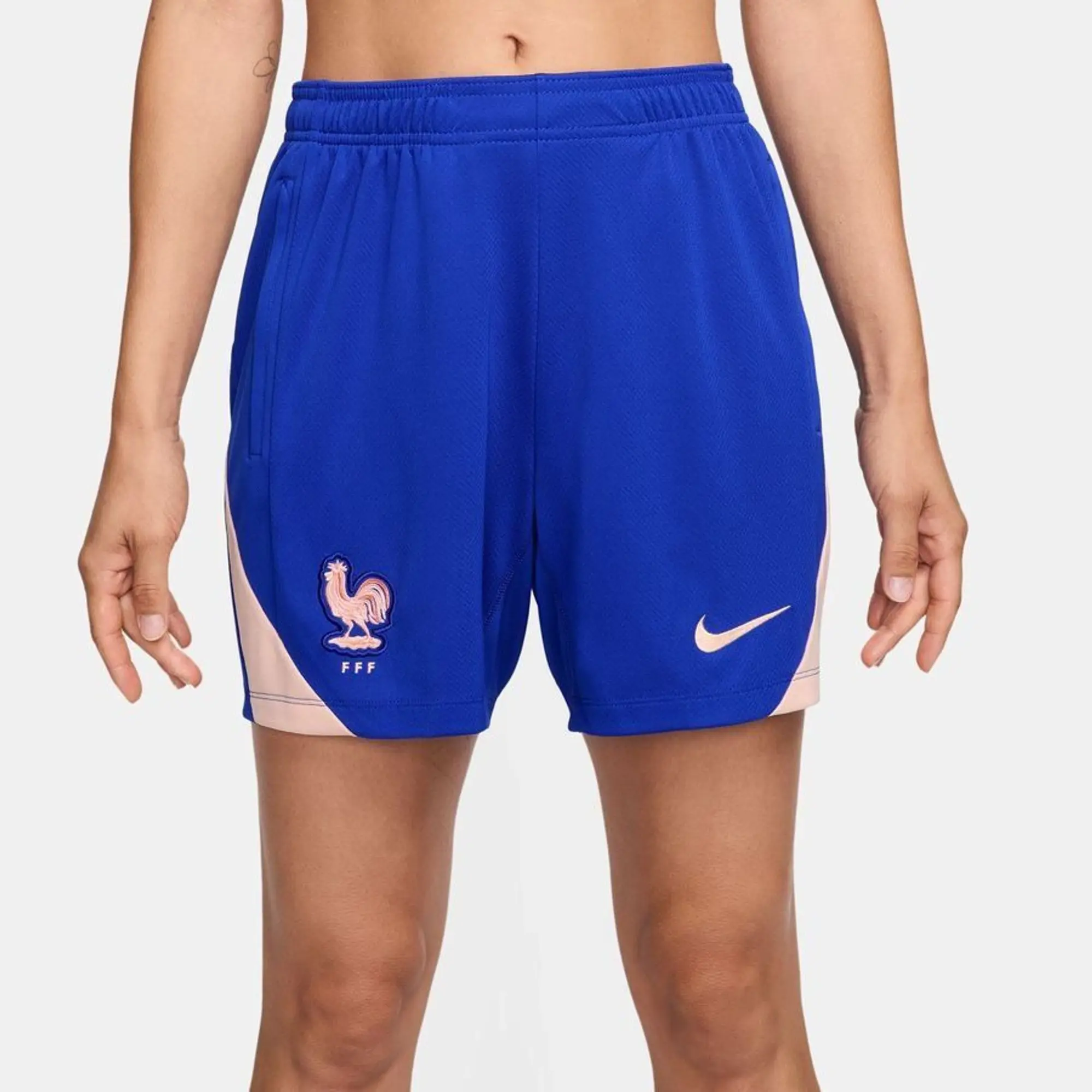 France Training Shorts Dri-Fit Strike Women's Euro 2025 - Bright Blue/Washed Coral Women - ['Blue']