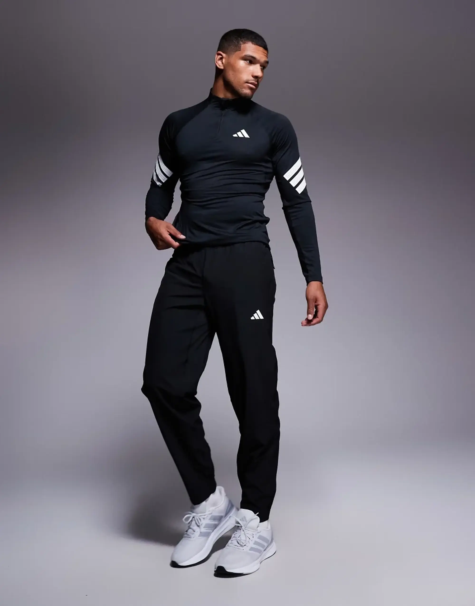 Adidas Training Essentials Woven Joggers In Black