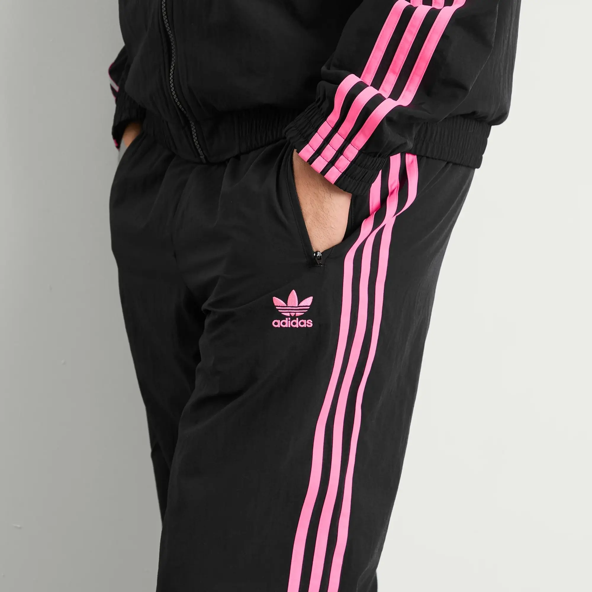 adidas Originals Adidas Men's Firebird Pants Black/Lucid Pink