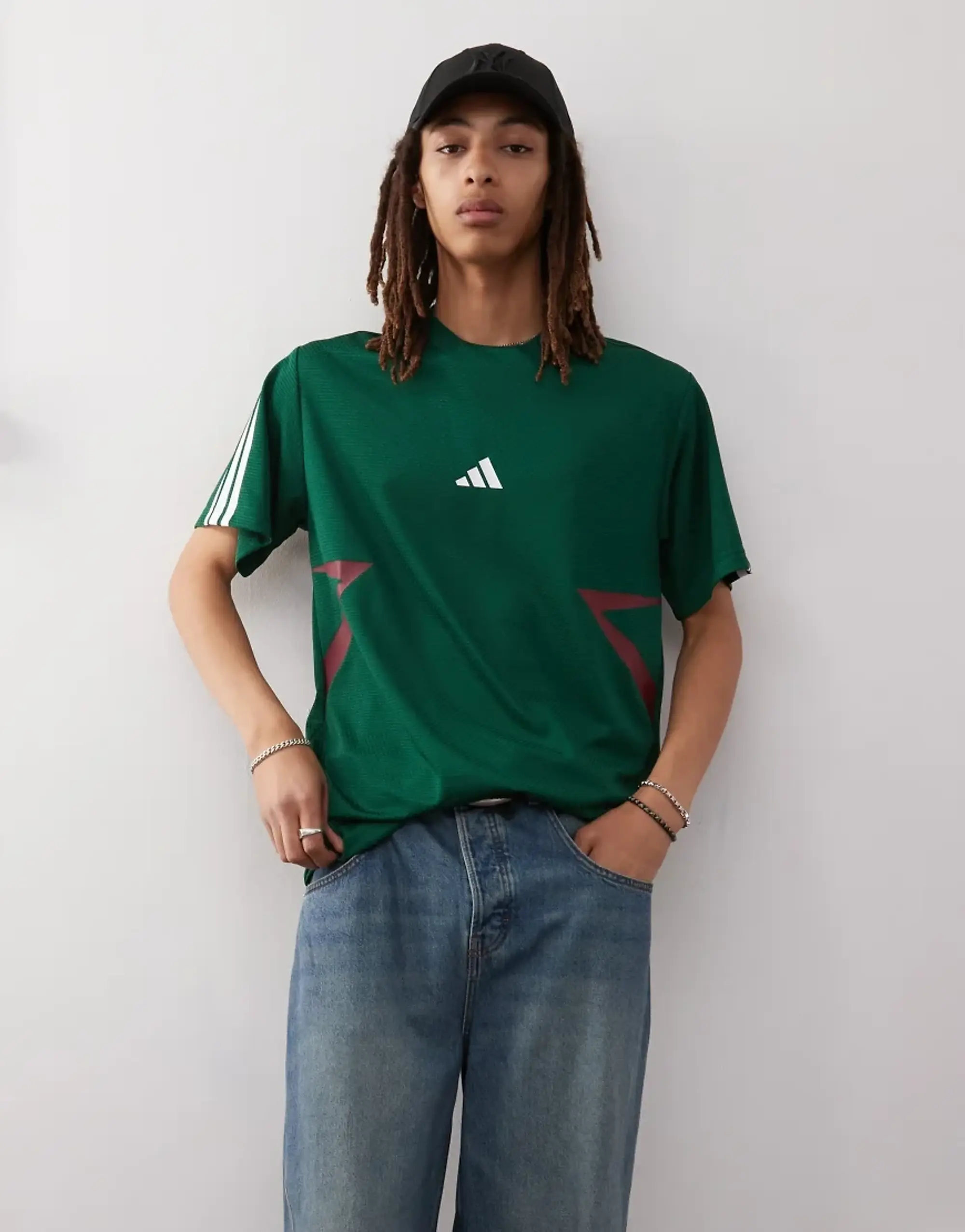 Adidas Sportswear House Of Trio T-Shirt In Green