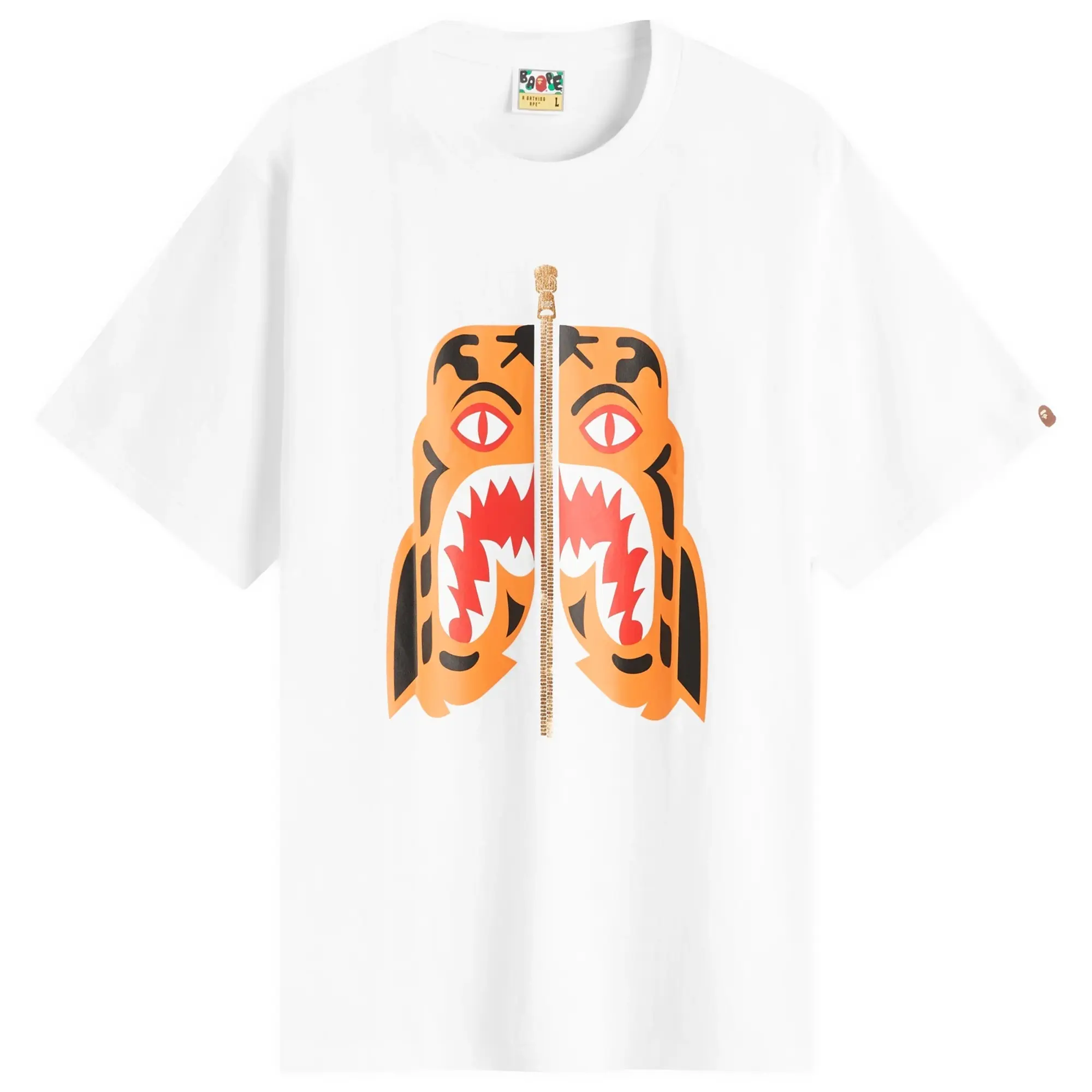 A Bathing Ape Men's Colors Tiger Tee White