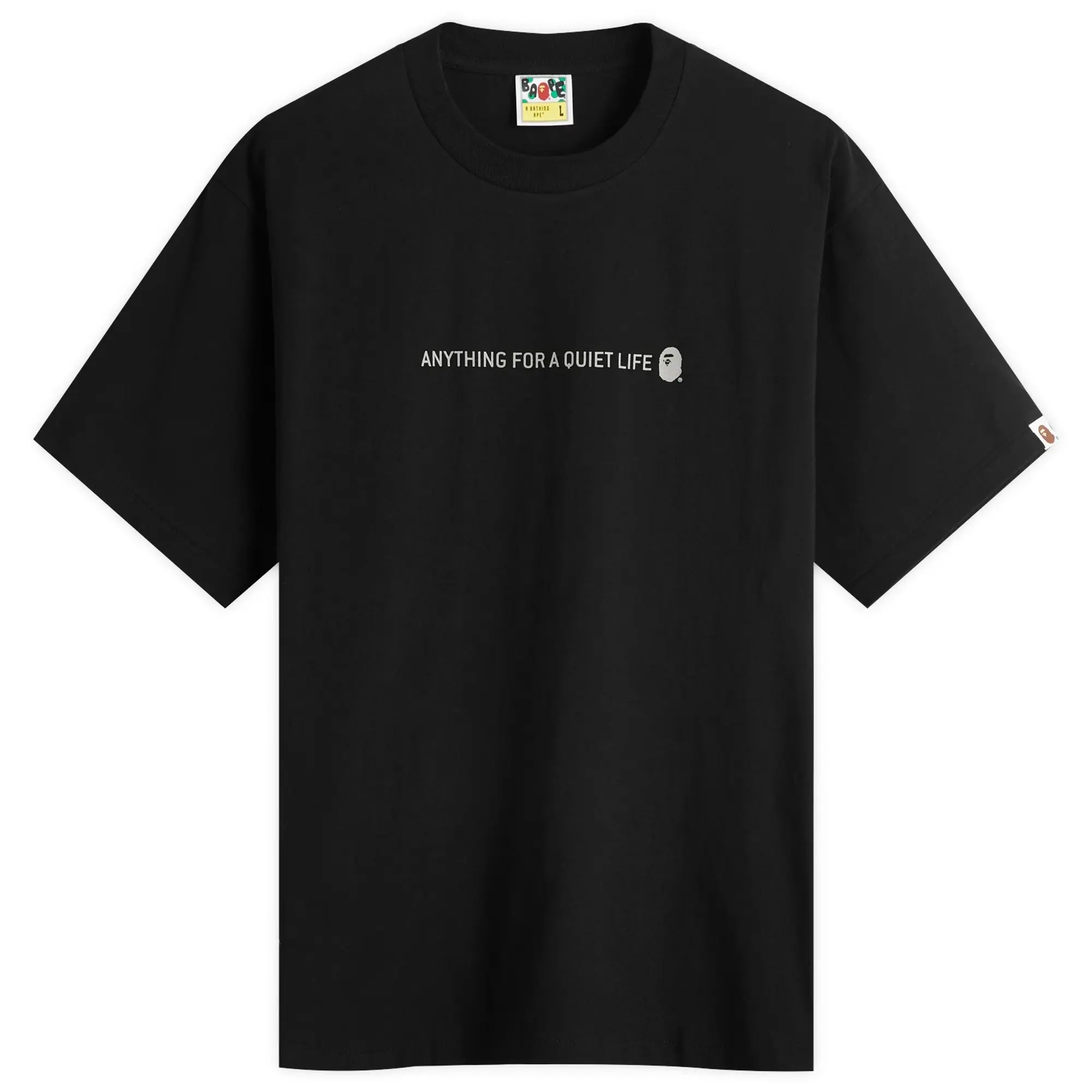 A Bathing Ape Men's Reflector Industrial Logo Tee Black