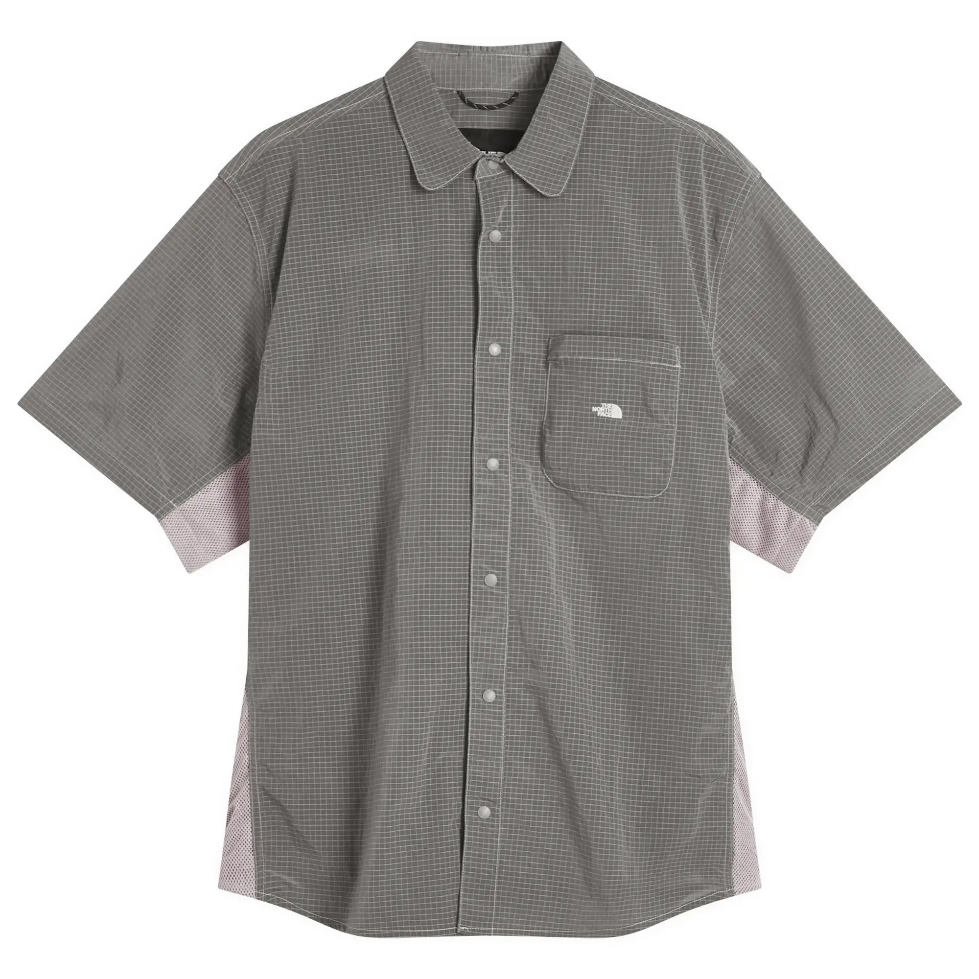 The North Face Men's Fabric Mix Short Sleeve Shirt High Rise Grey
