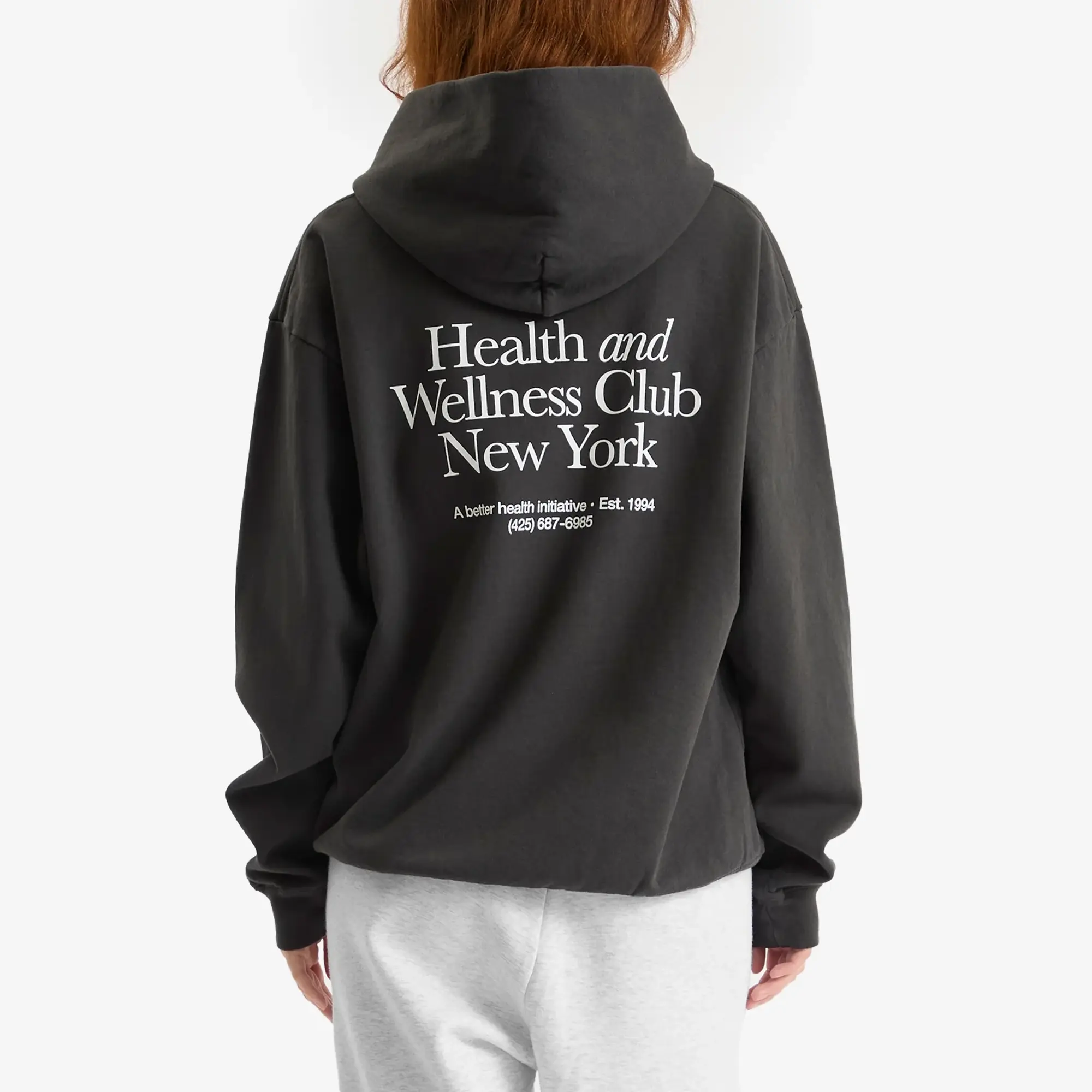 Sporty & Rich Women's HWCNY Hoodie Faded Black