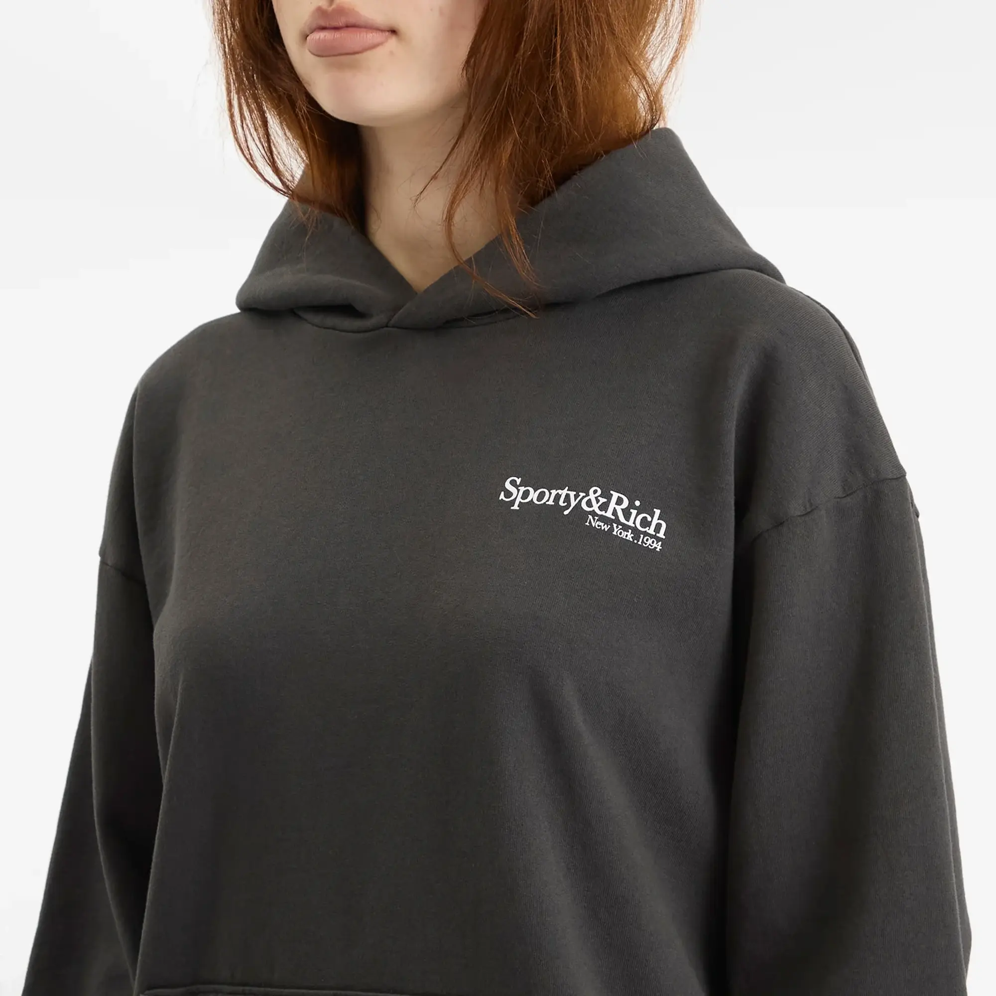 Sporty & Rich Women's HWCNY Hoodie Faded Black