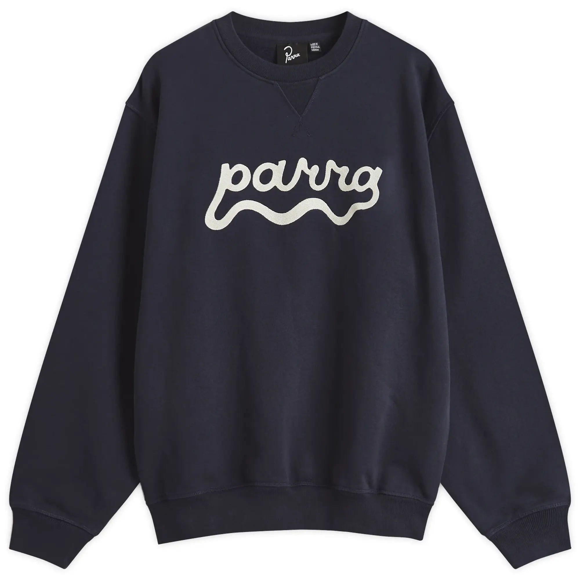 By Parra Men's Water Wave Logo Sweatshirt Navy Blue
