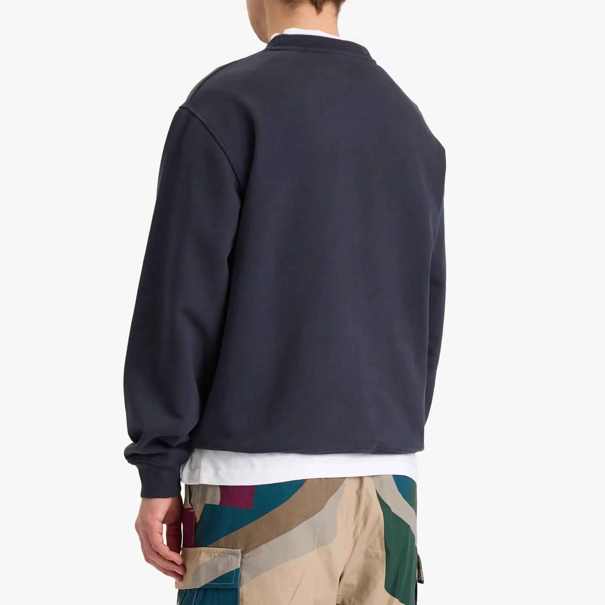 By Parra Men's Water Wave Logo Sweatshirt Navy Blue