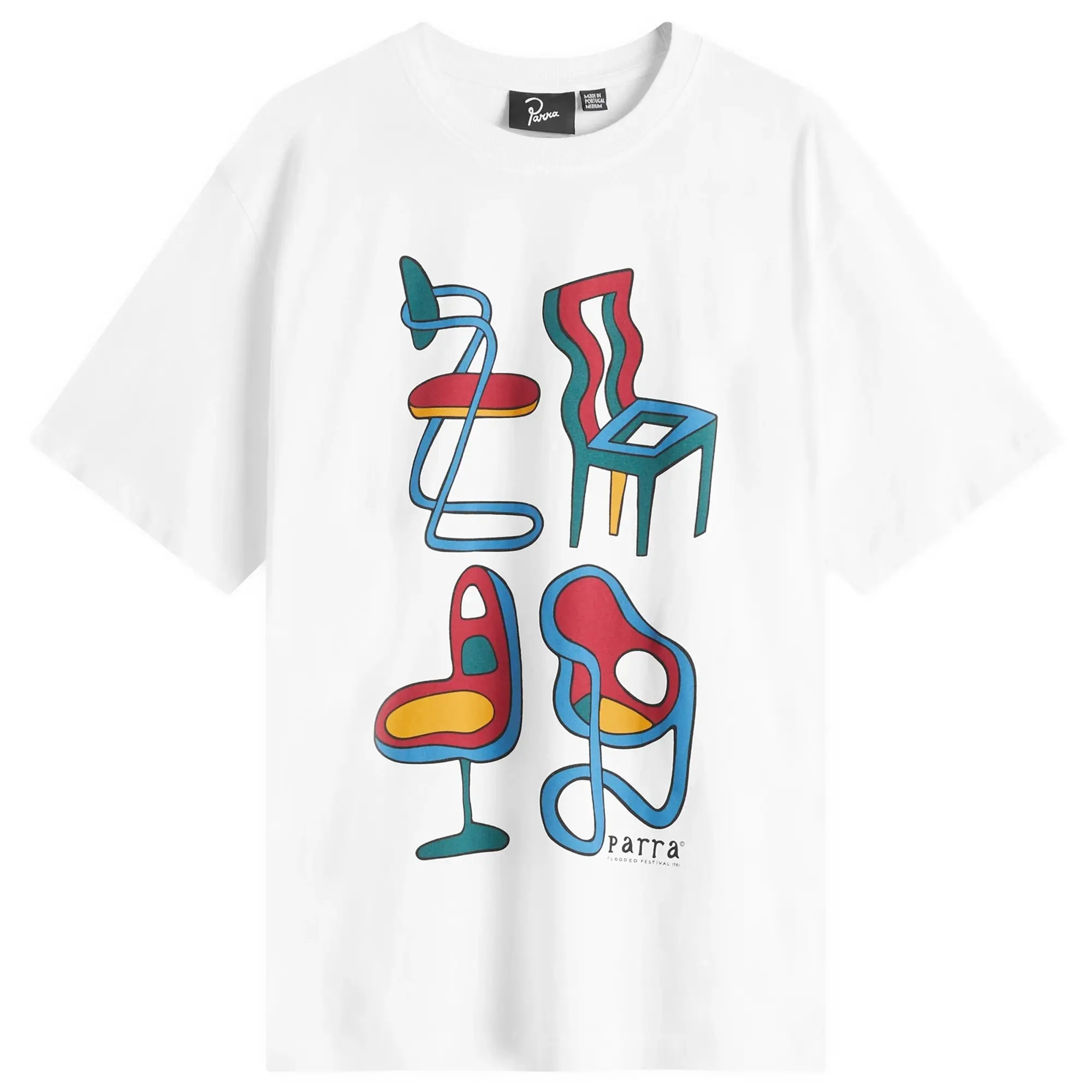 By Parra Men's Unreasonable Chairs T-Shirt White