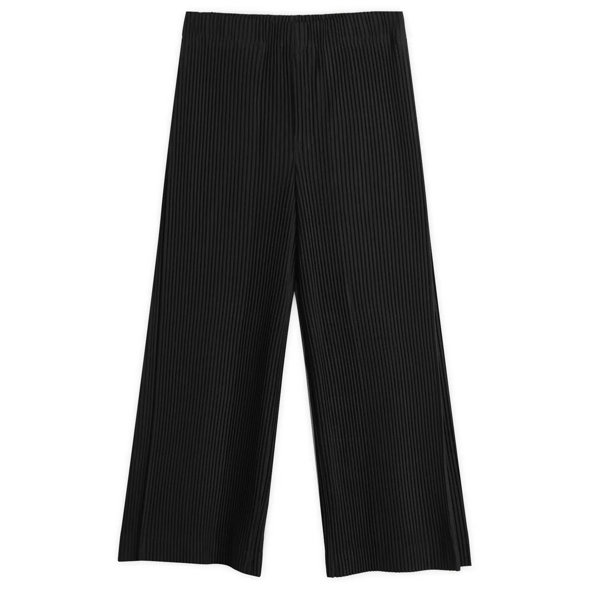 Homme Plissé Issey Miyake Men's Pleated Wide Trousers Black