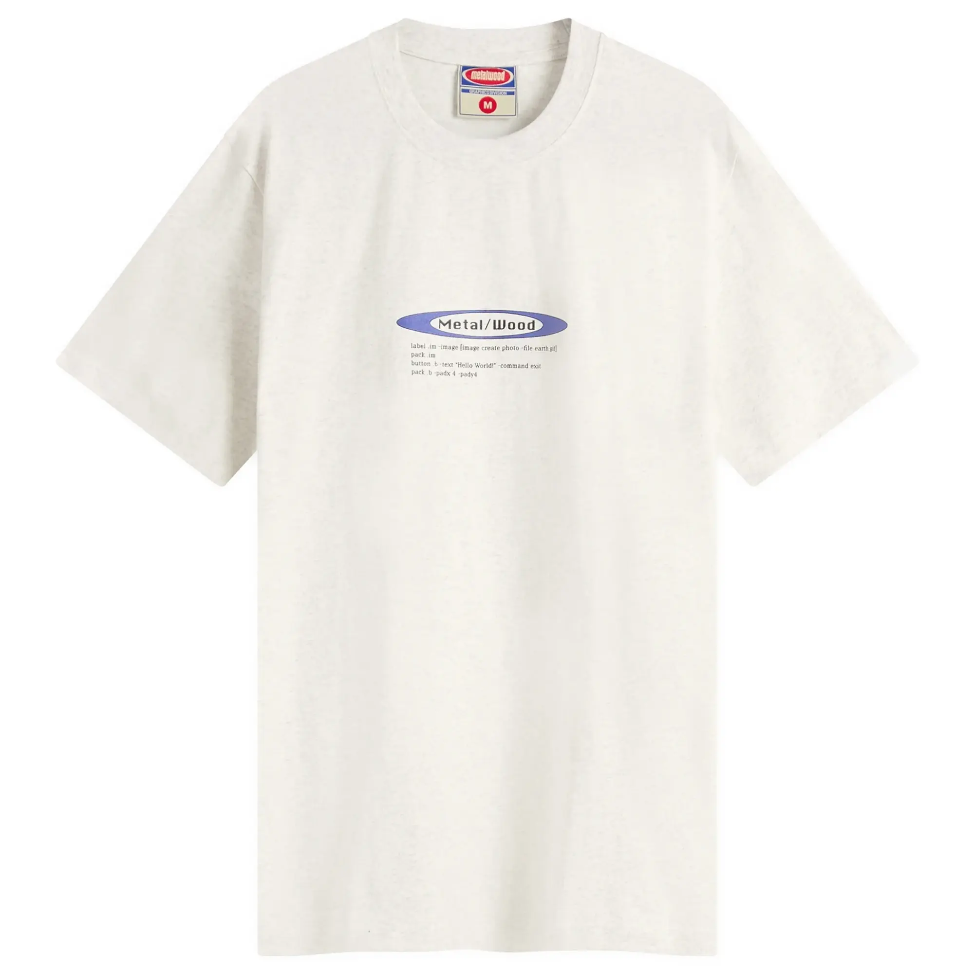 Metalwood Studio Men's Hello World T-Shirt Heather Grey