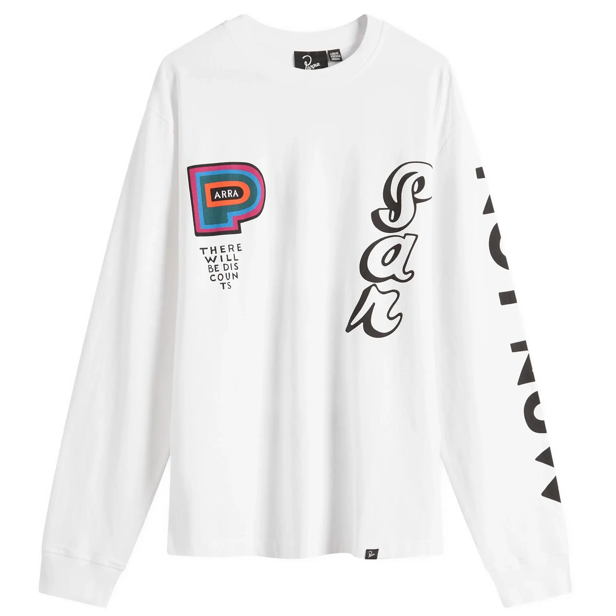 By Parra Men's There Will Be Not Long Sleeve T-Shirt White