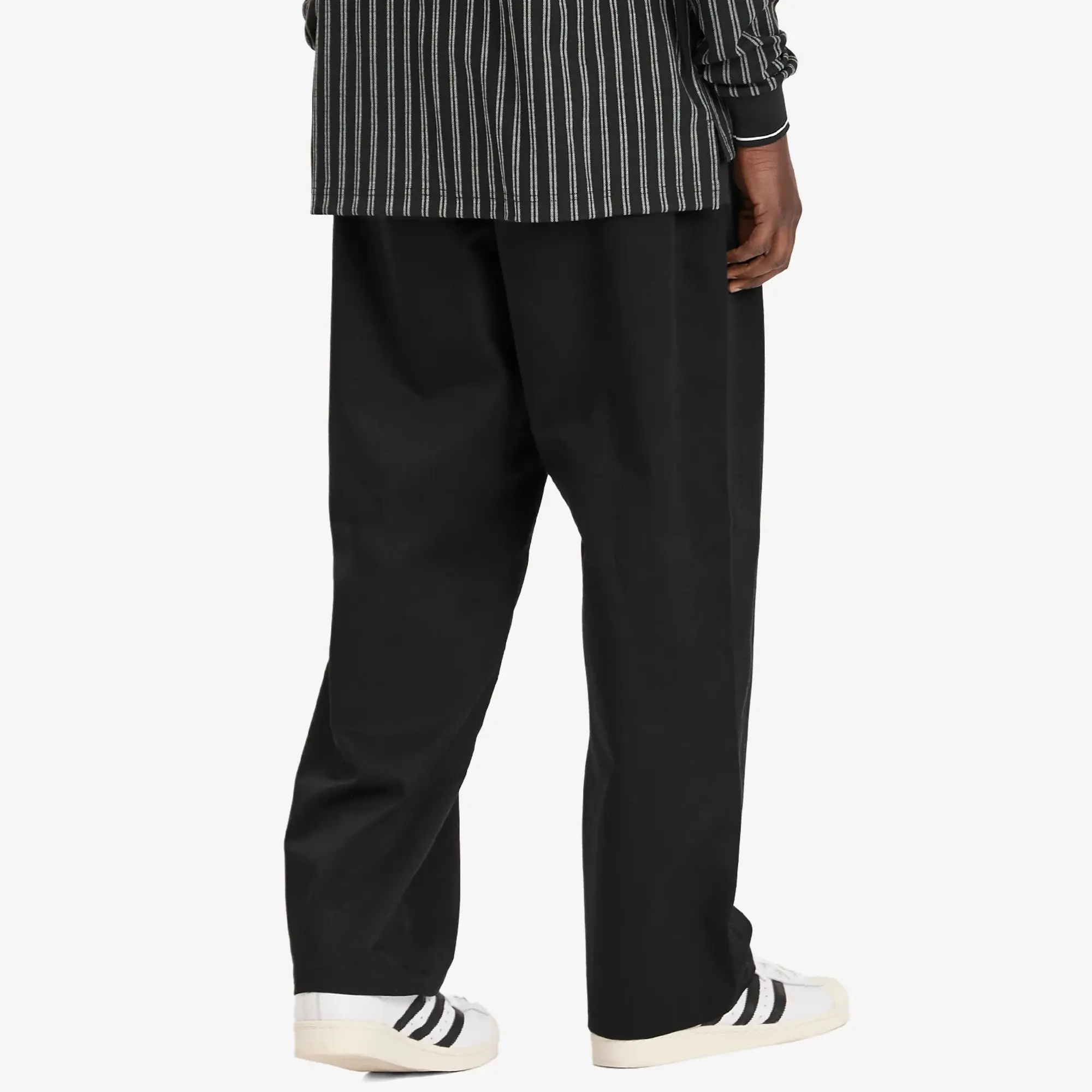 Metalwood Studio Men's Elastic Waist Baggy Pants Black