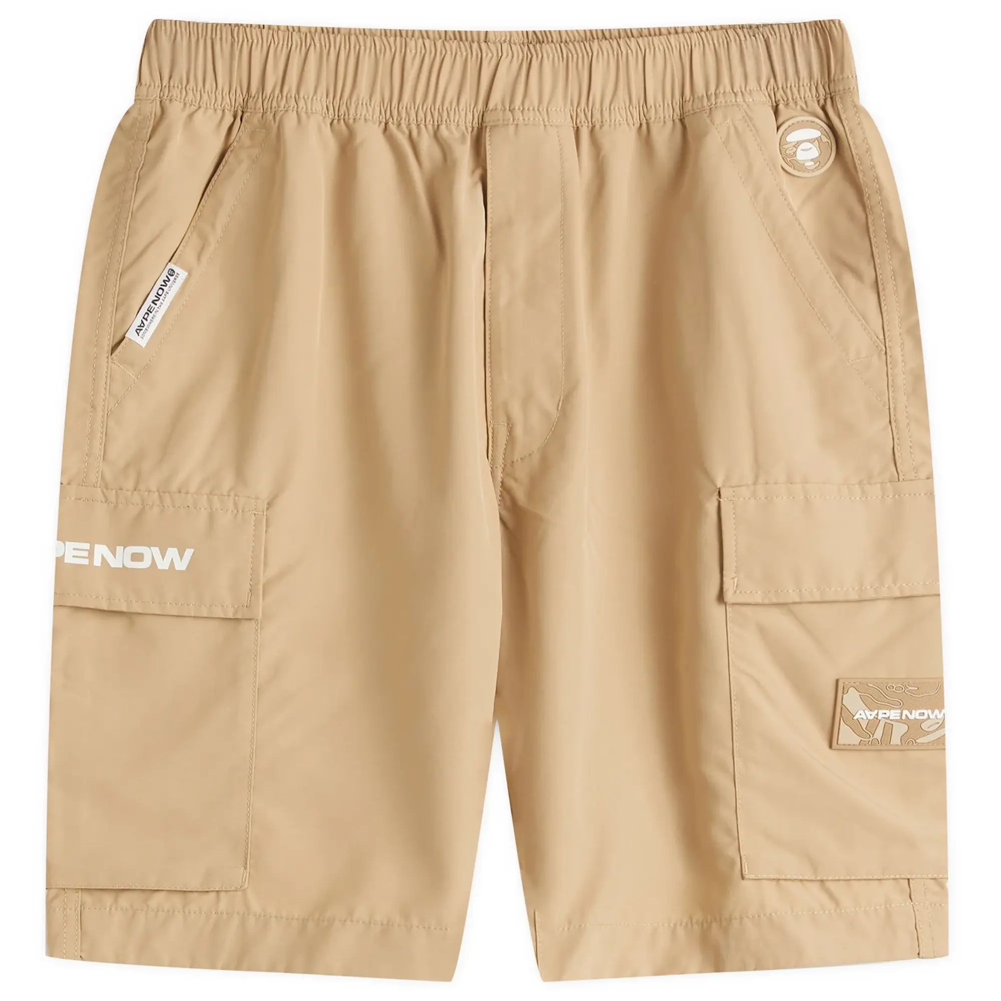AAPE Now Loose Fit Cargo Shorts Beige